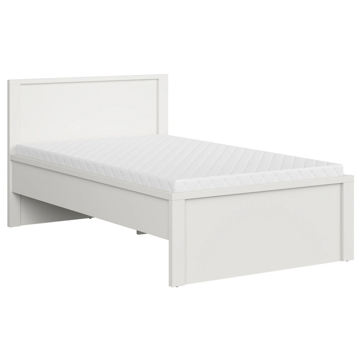 Cadru pat Kaspian 120X200, alb mat, PAL