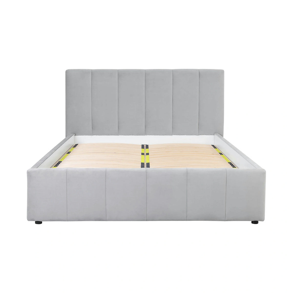 Cadru pat LONES 160x200, stofa catifelata gri deschis - Bluvel 03