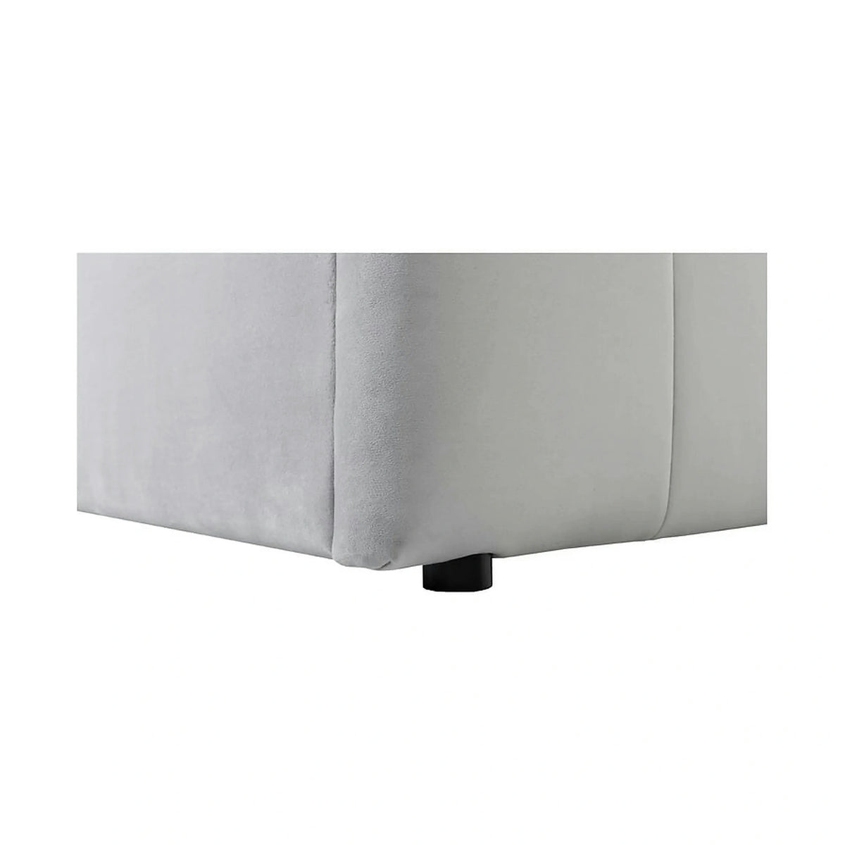 Cadru pat LONES 160x200, stofa catifelata gri deschis - Bluvel 03
