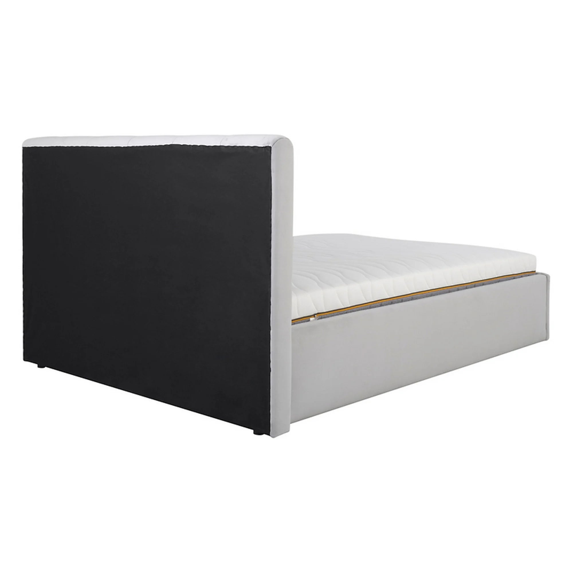 Cadru pat LONES 160x200, stofa catifelata gri deschis - Bluvel 03