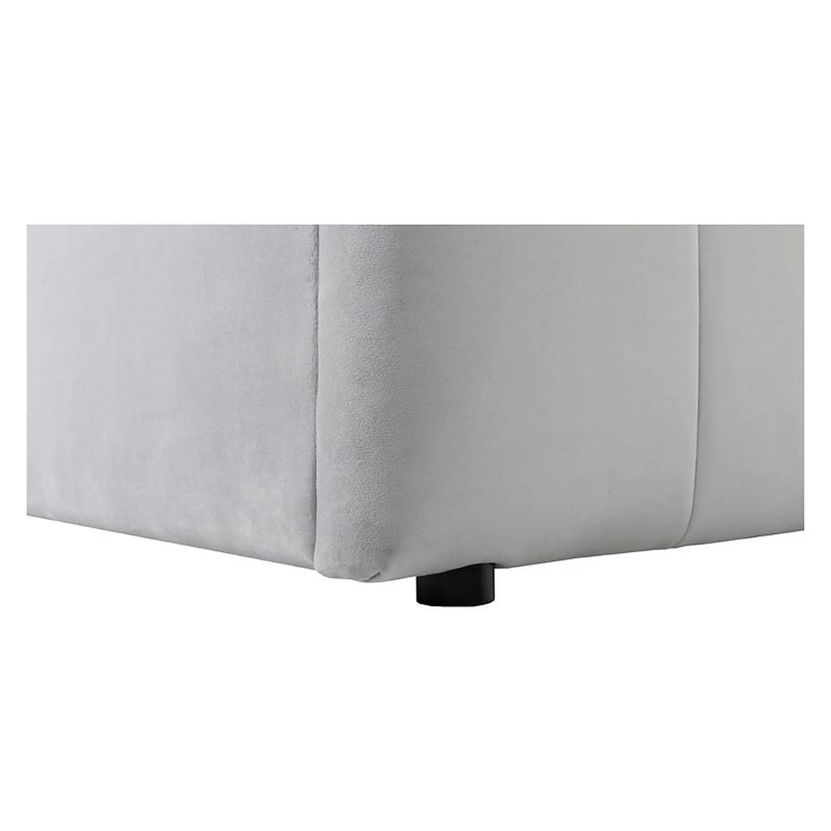 Cadru pat LONES 160x200, stofa catifelata gri deschis - Bluvel 03