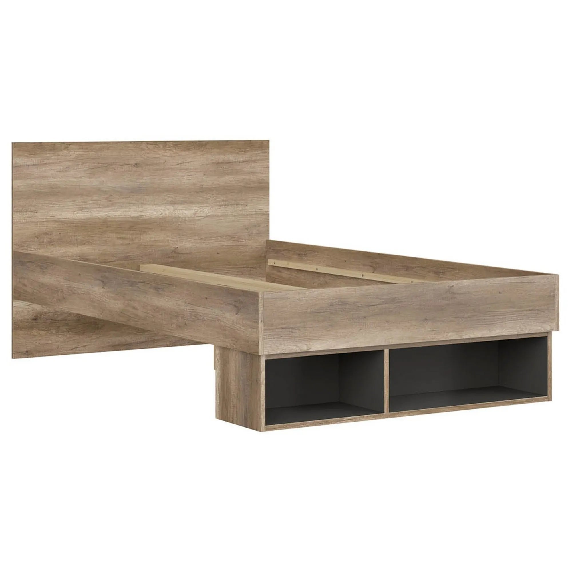 Cadru pat MALCOLM 120x200, stejar, PAL