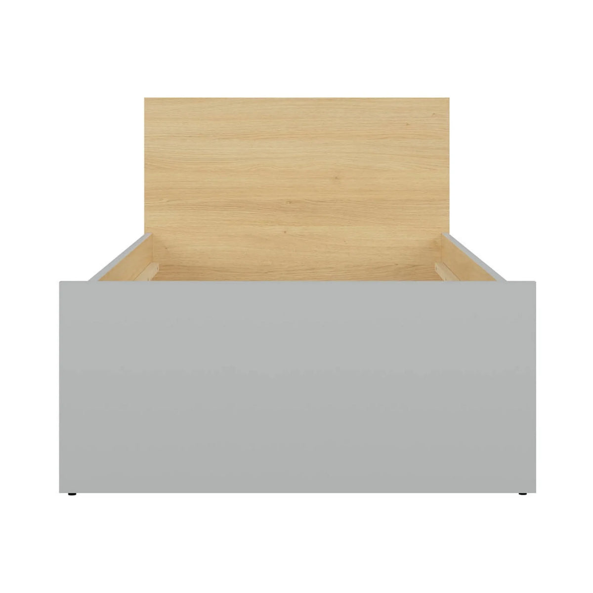 Cadru pat NANDU 90x200, stejar/gri deschis, PAL laminat
