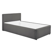Cadru pat NEDIN 90x200, stofa clasica gri inchis - Maya 21