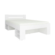 Cadru pat NEPO PLUS 140x200, alb, PAL laminat, cu spatiu depozitare