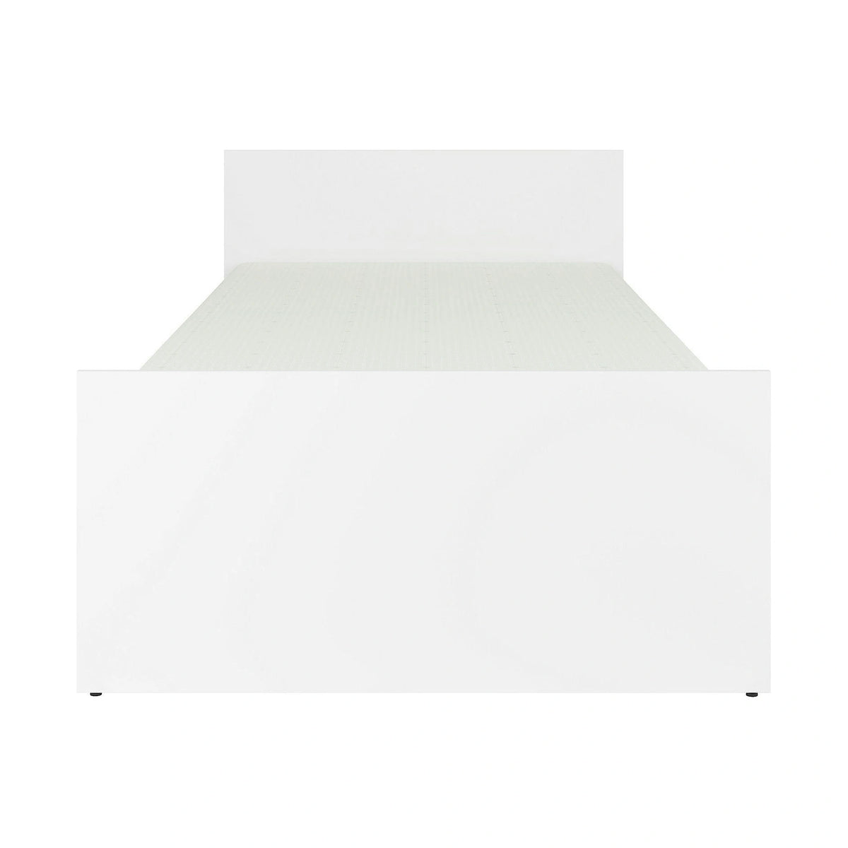 Cadru pat NEPO PLUS 90x200, alb, PAL laminat/metal