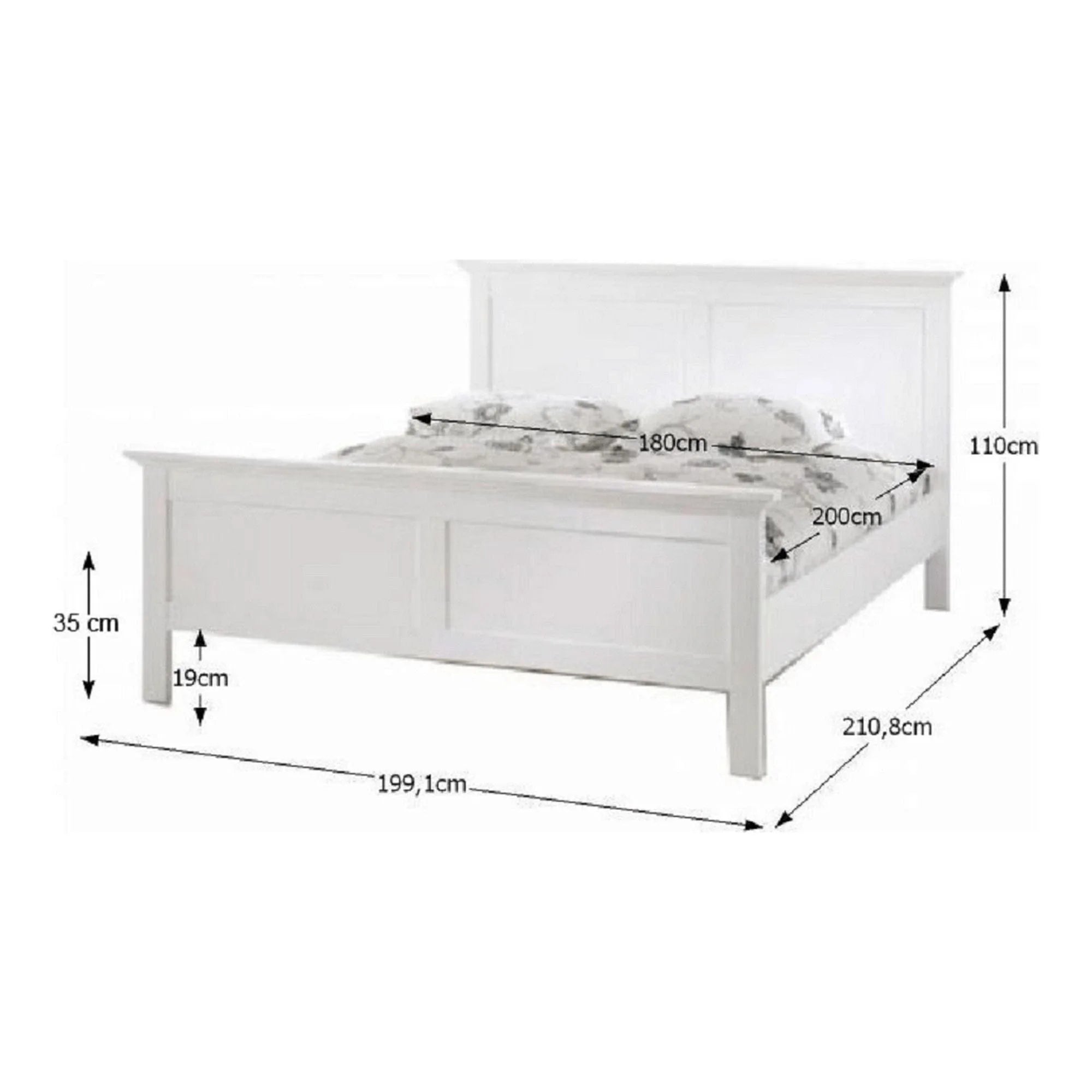 Cadru pat PARIS 76703 180x200, alb