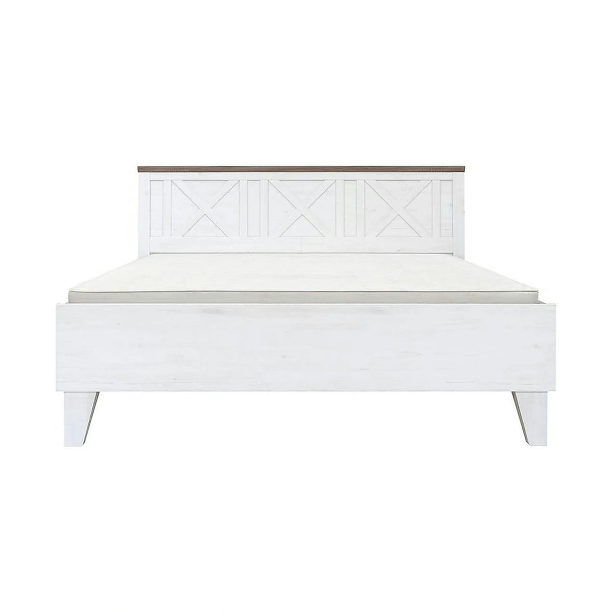 Cadru pat STOCKHOLM 160x200, pin alb andersen/stejar sonoma, PAL