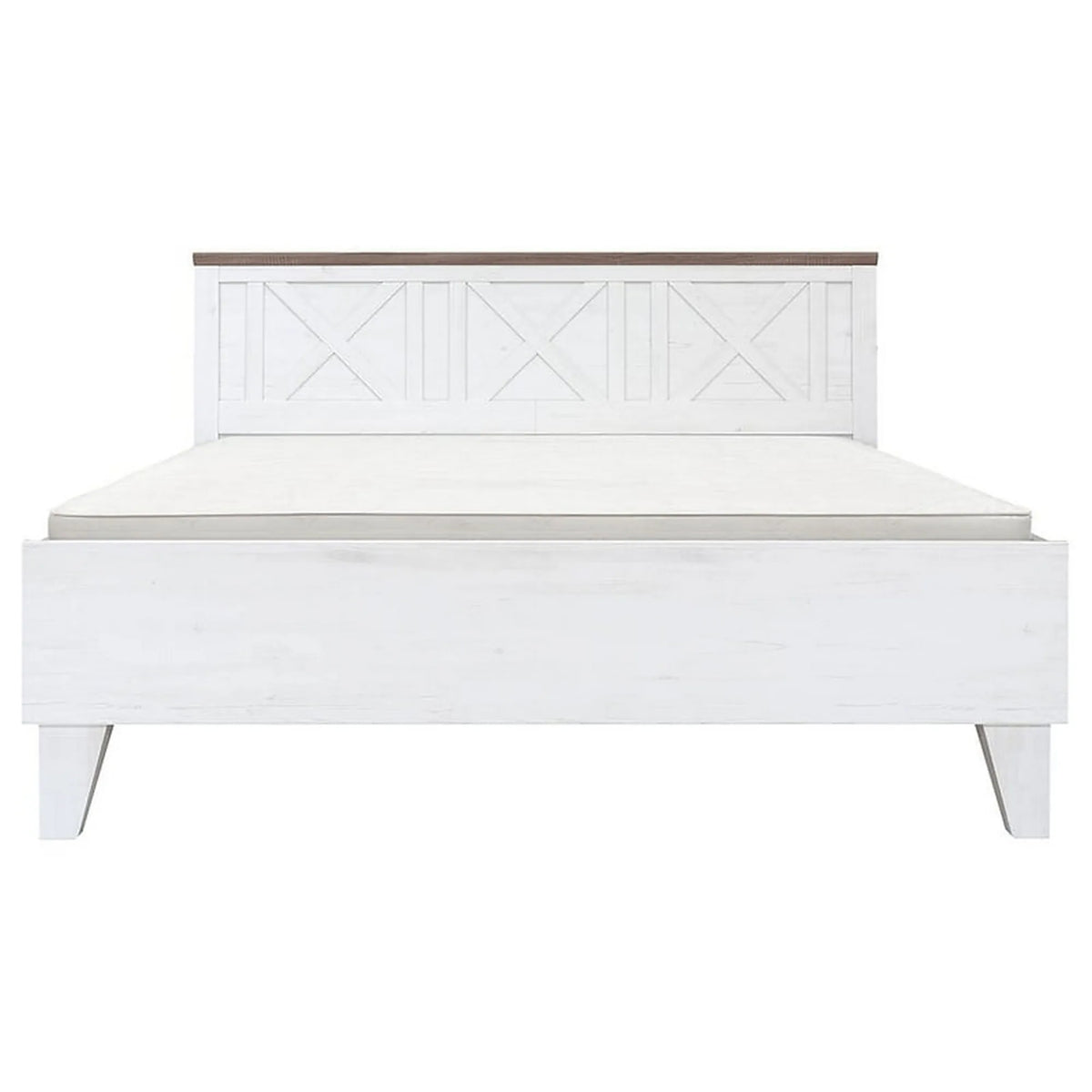 Cadru pat STOCKHOLM 160x200, pin alb andersen/stejar sonoma, PAL