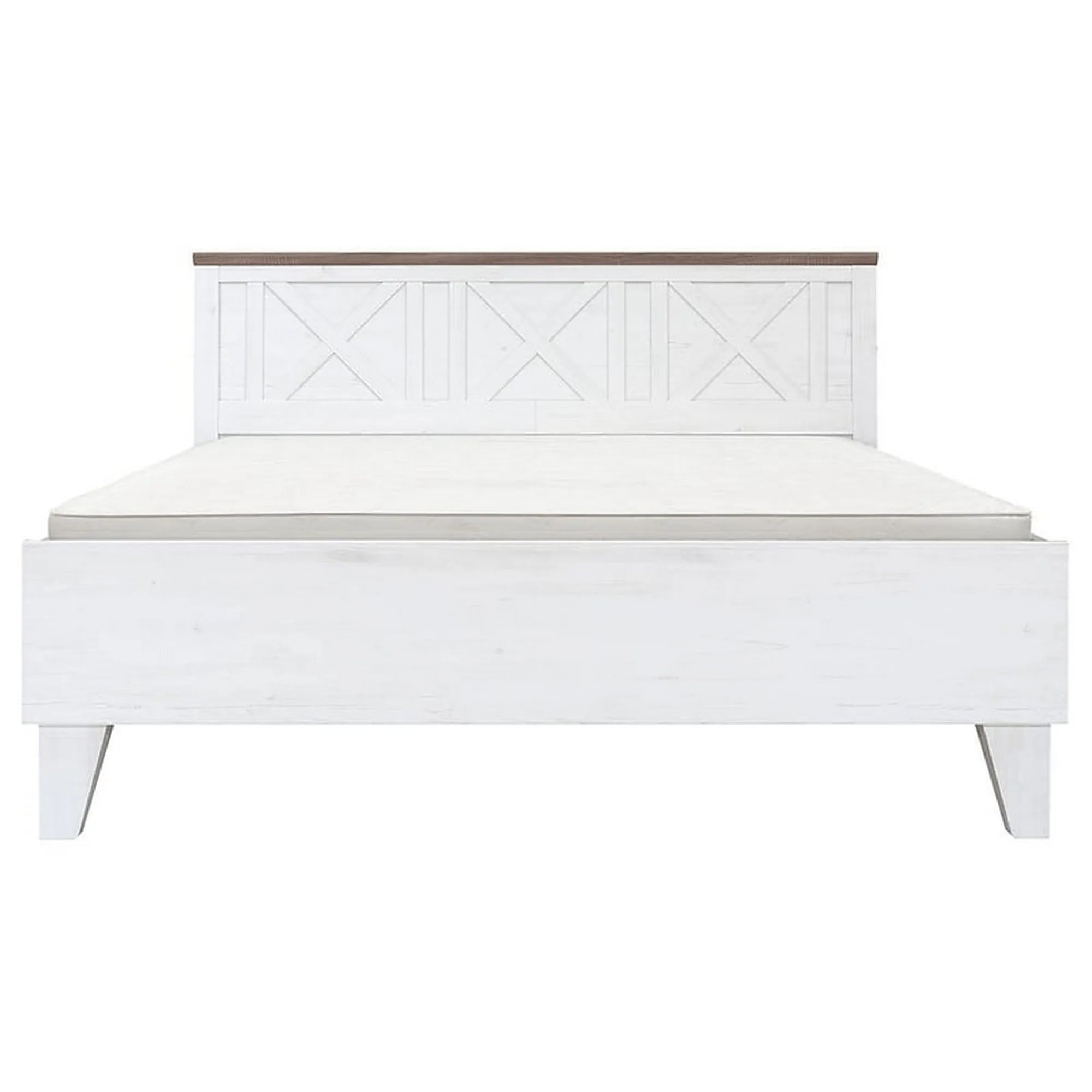 Cadru pat STOCKHOLM 160x200, pin alb andersen/stejar sonoma, PAL