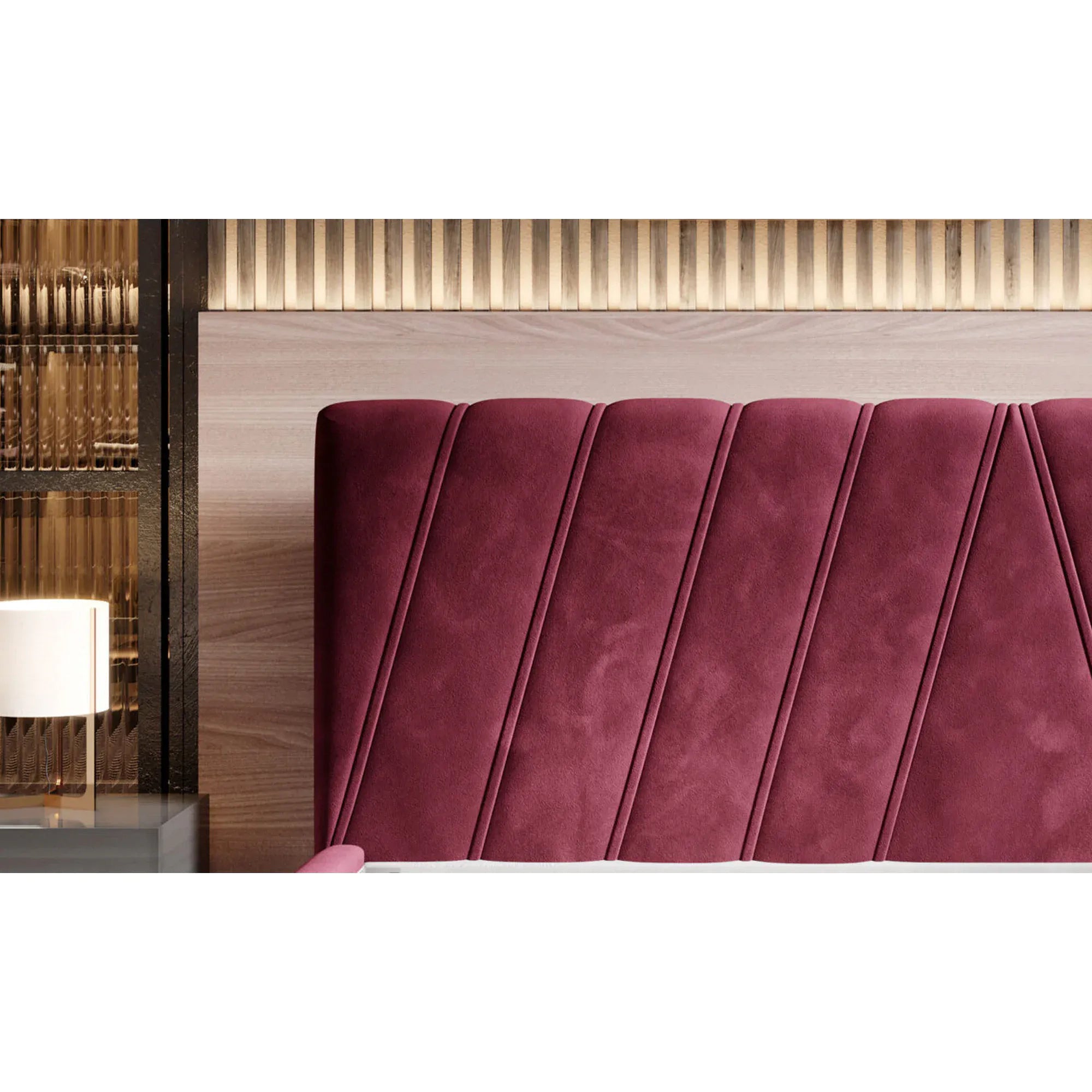 Pat CALYPSO SR 160x200, stofa catifelata bej - Element 17, Gama Premium, cu suport saltea si sistem de reglare