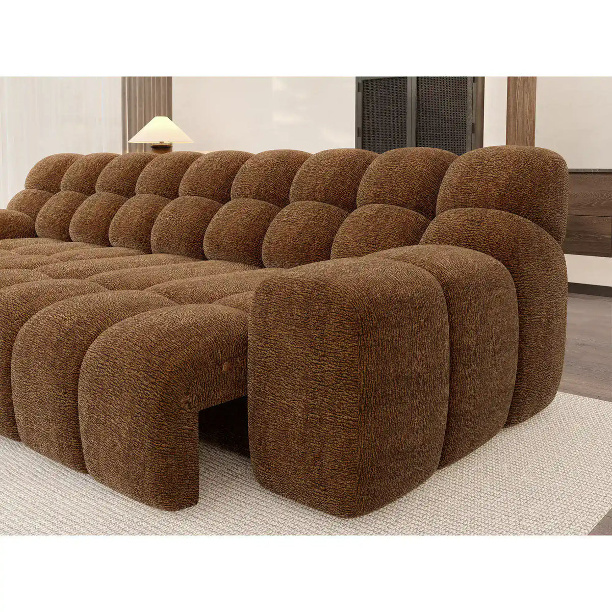 Coltar CAMPILE, personalizabil materiale Gama Premium, cu reglaj electric, 297x180x85 cm