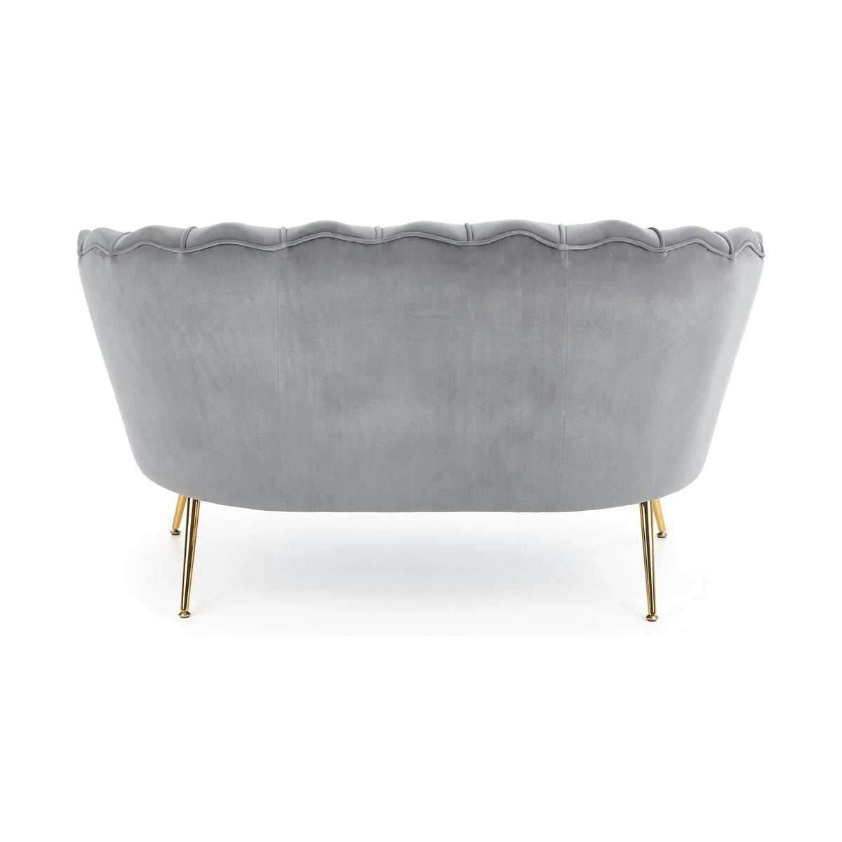Canapea AMORINITO XL, gri/auriu, stofa catifelata/otel, 131x77x77 cm