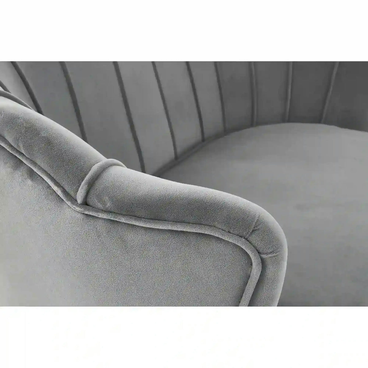 Canapea AMORINITO XL, gri/auriu, stofa catifelata/otel, 131x77x77 cm