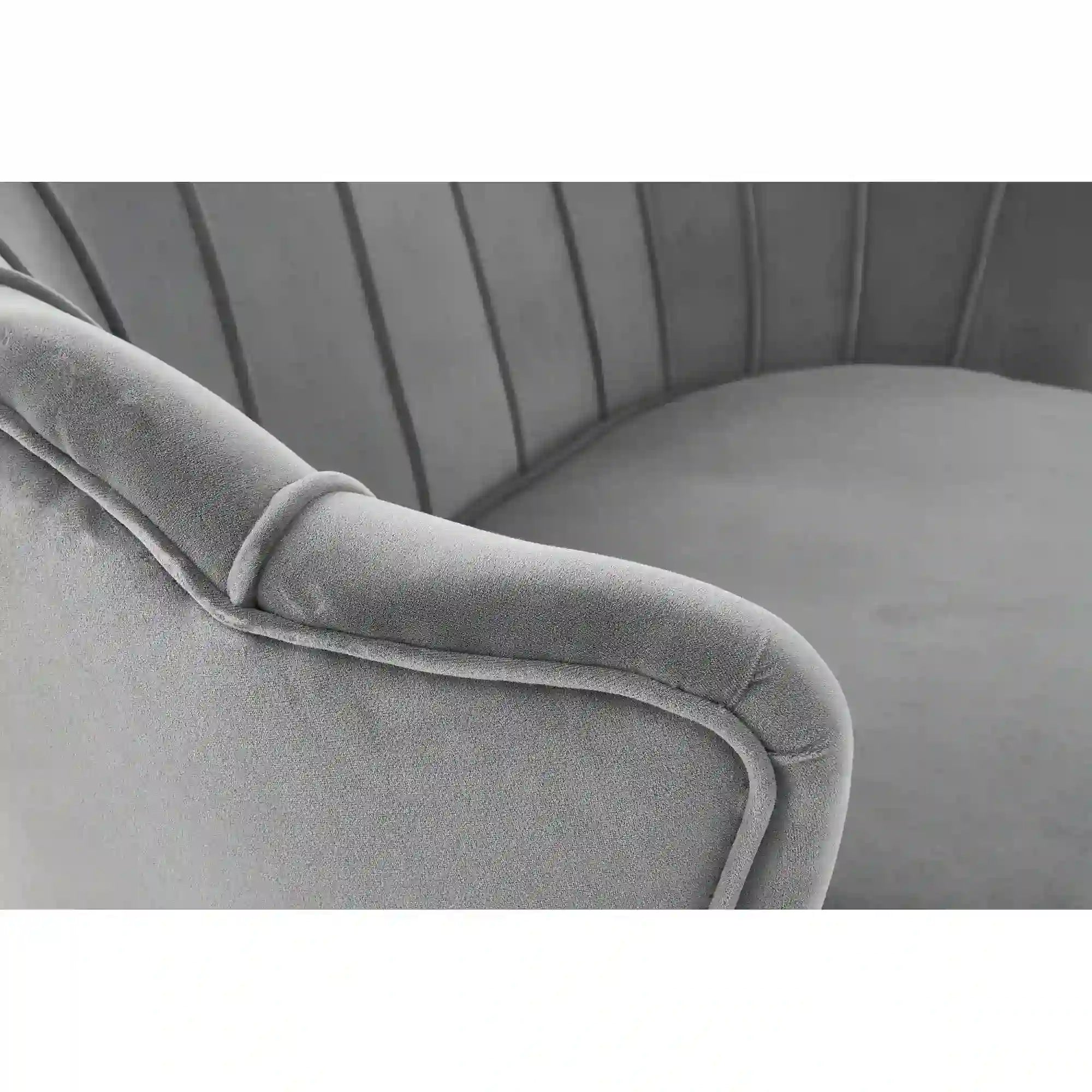 Canapea AMORINITO XL, gri/auriu, stofa catifelata/otel, 131x77x77 cm