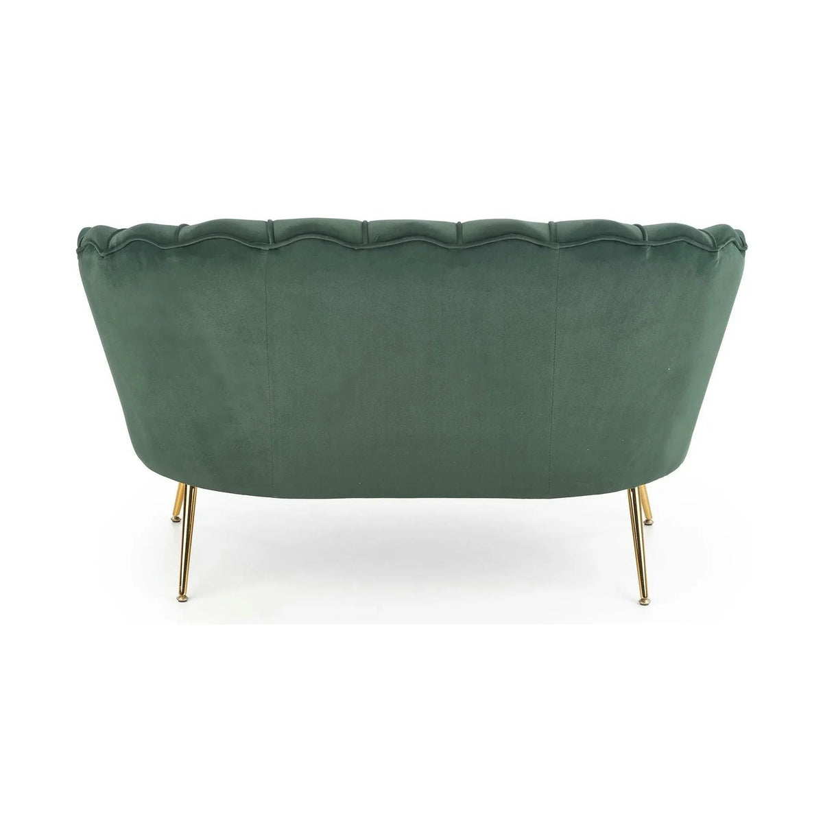 Canapea AMORINITO XL, verde/auriu, stofa catifelata, 131x77x77 cm