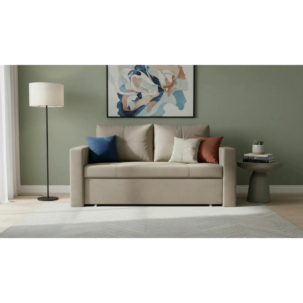 Canapea BUNIO III, stofa clasica bej - Paros 3, 147x88x86 cm