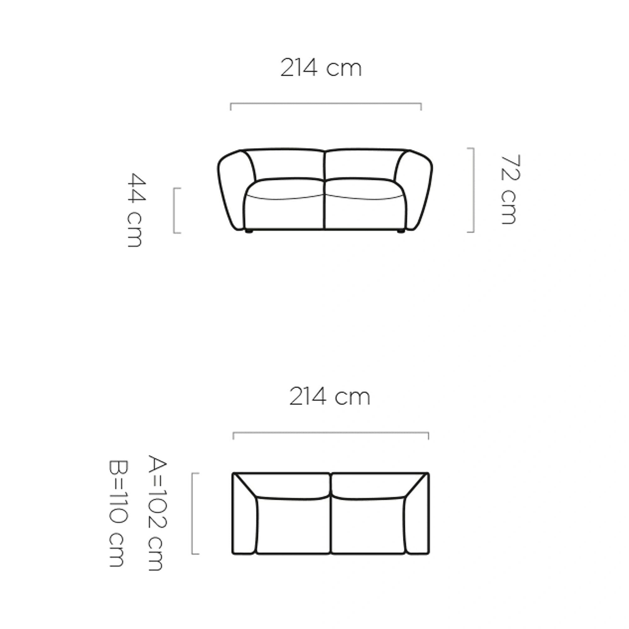 Canapea CANDELO B, personalizabil, 214x110x75 cm