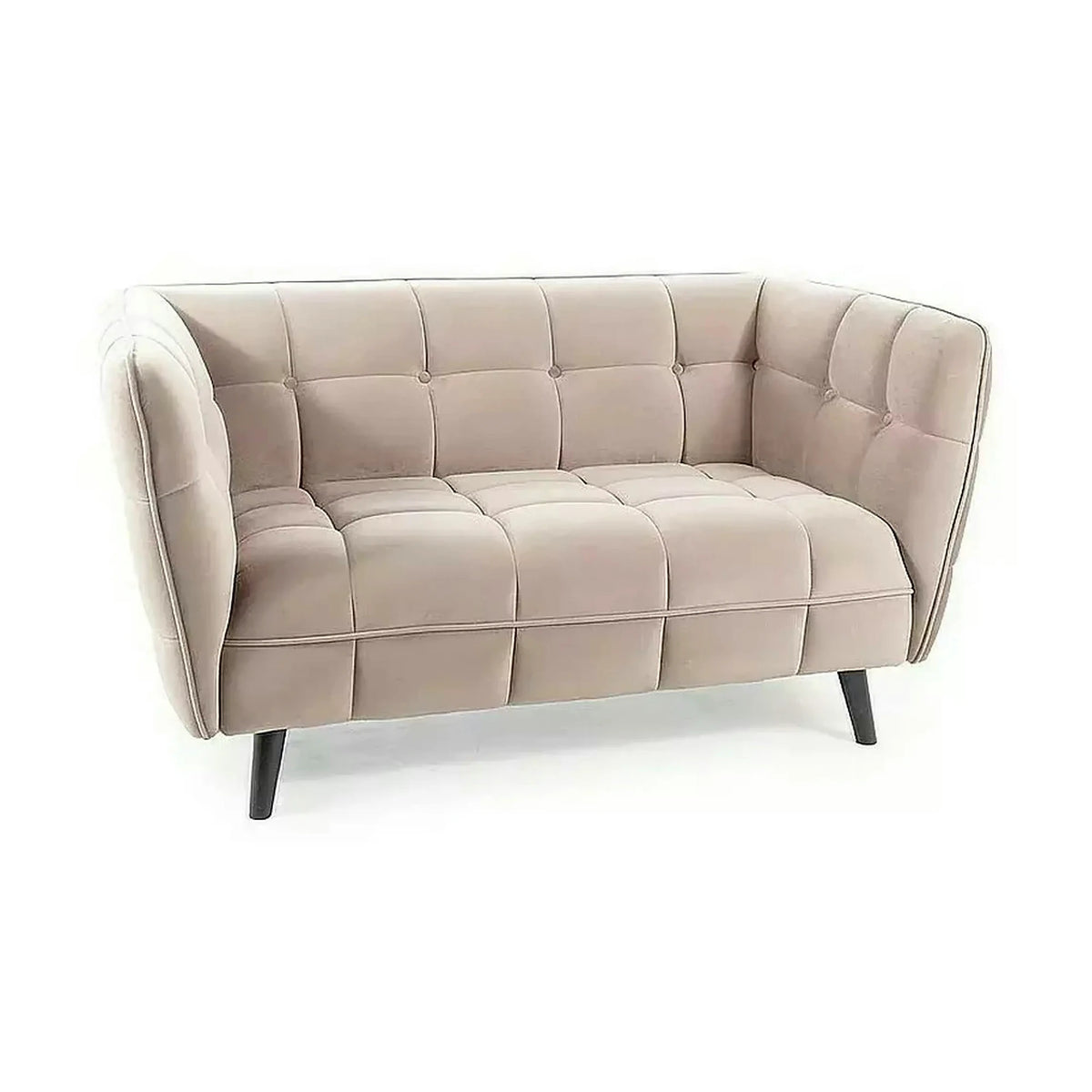 Canapea CASTELLO 2, bej - Bluvel 28, catifea bej, 145x85x78 cm