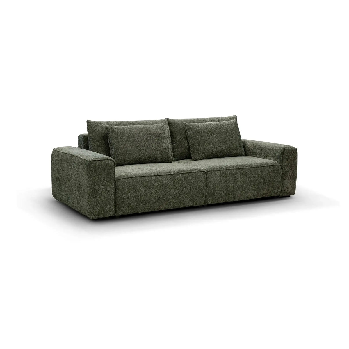 Canapea confortabila de dormit ARLO, stofa clasica turcoaz - Vinci 87, cu lada depozitare, 260x126x90 cm