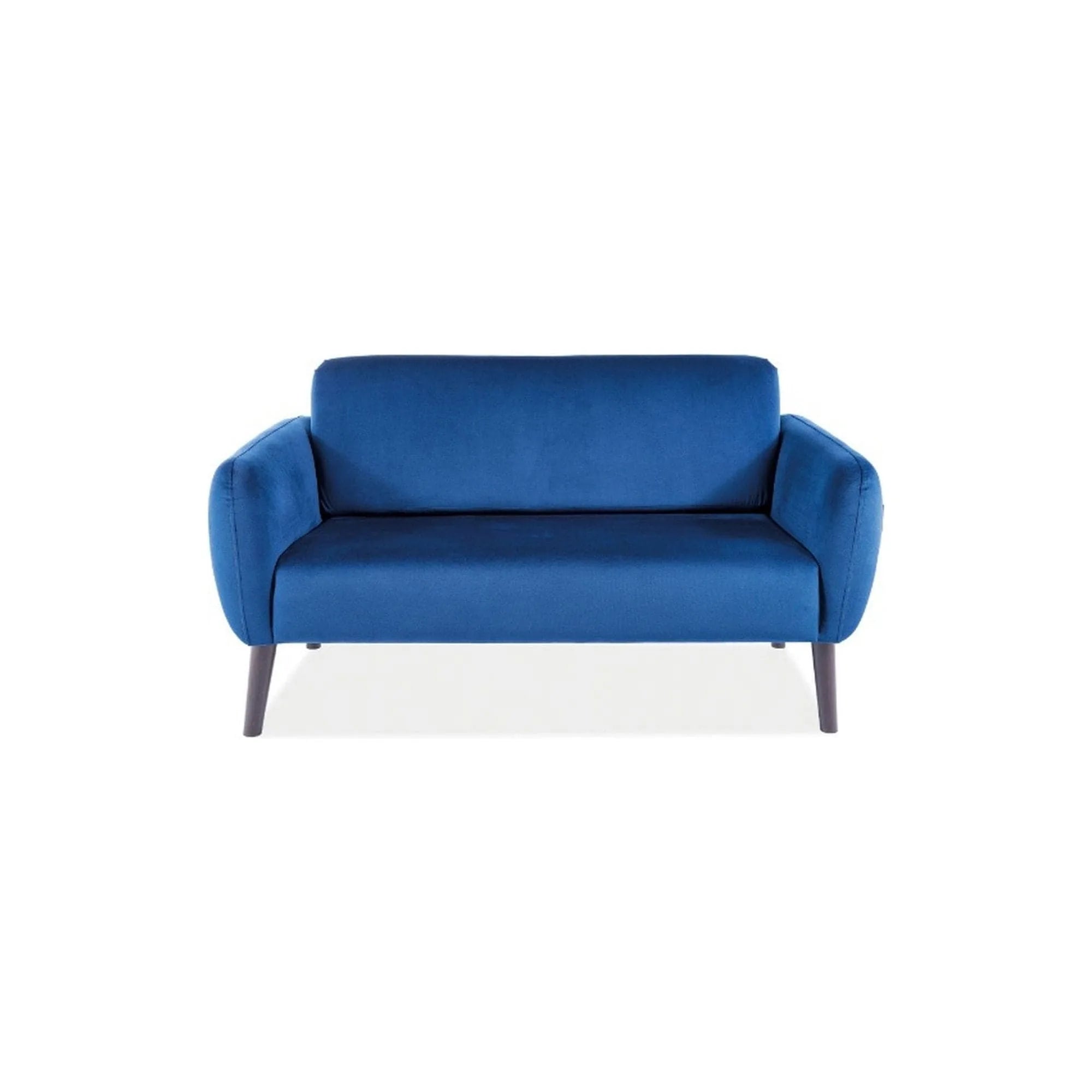 Canapea ELSA, stofa catifelata albastru - Bluvel 86, 145x75x80 cm