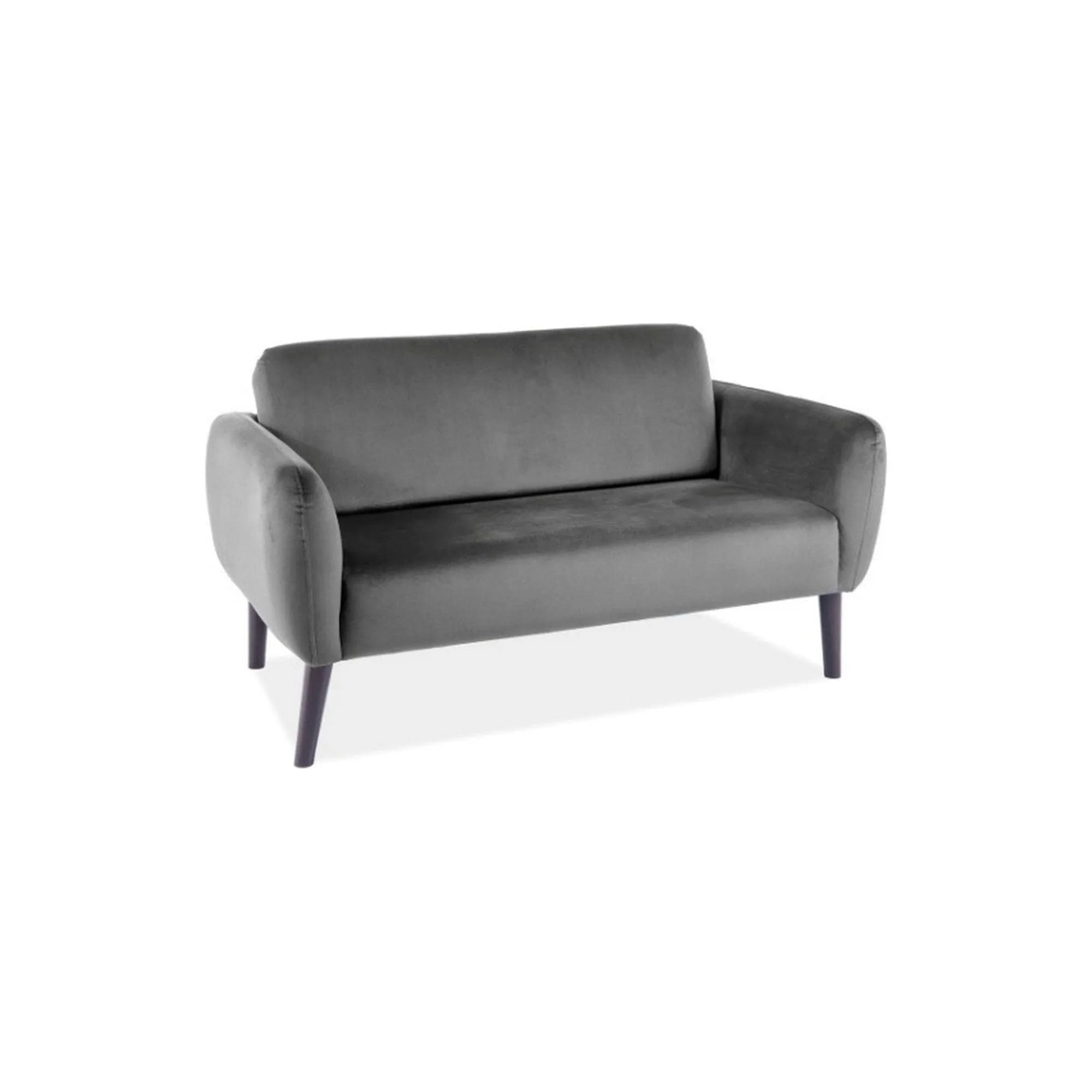 Canapea ELSA, stofa catifelata gri, 145x75x80 cm