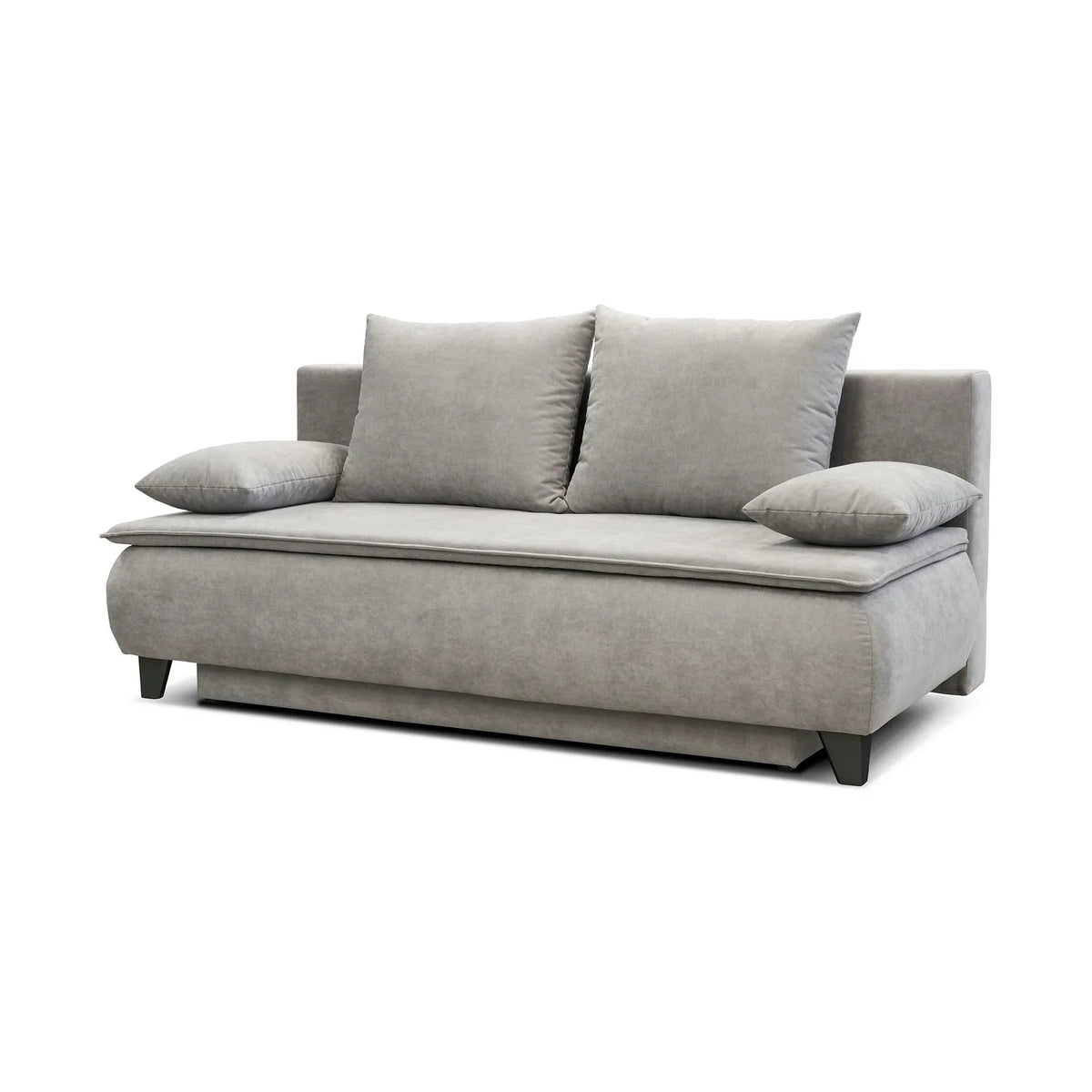 Canapea extensibila 2 locuri MONA, stofa clasica turcoaz - Vinci 87, cu lada depozitare, 241x113x100 cm