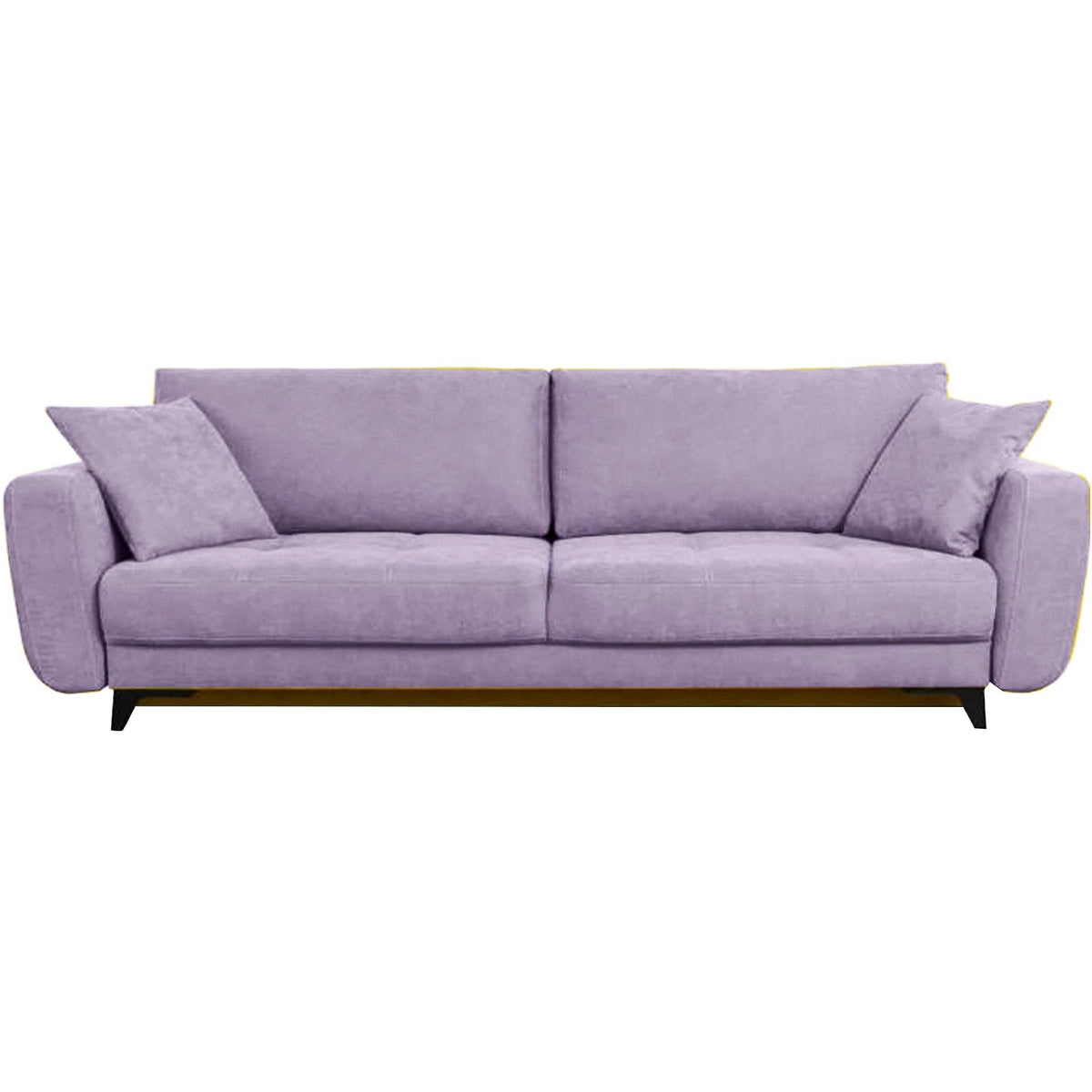 Canapea extensibila 3 persoane KARISA, stofa catifelata mov lila - Monolith 62, cu lada depozitare, 241x113x91 cm