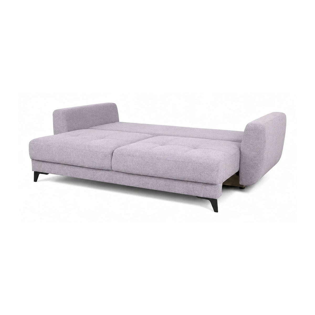 Canapea extensibila 3 persoane KARISA, stofa catifelata mov lila - Monolith 62, cu lada depozitare, 241x113x91 cm