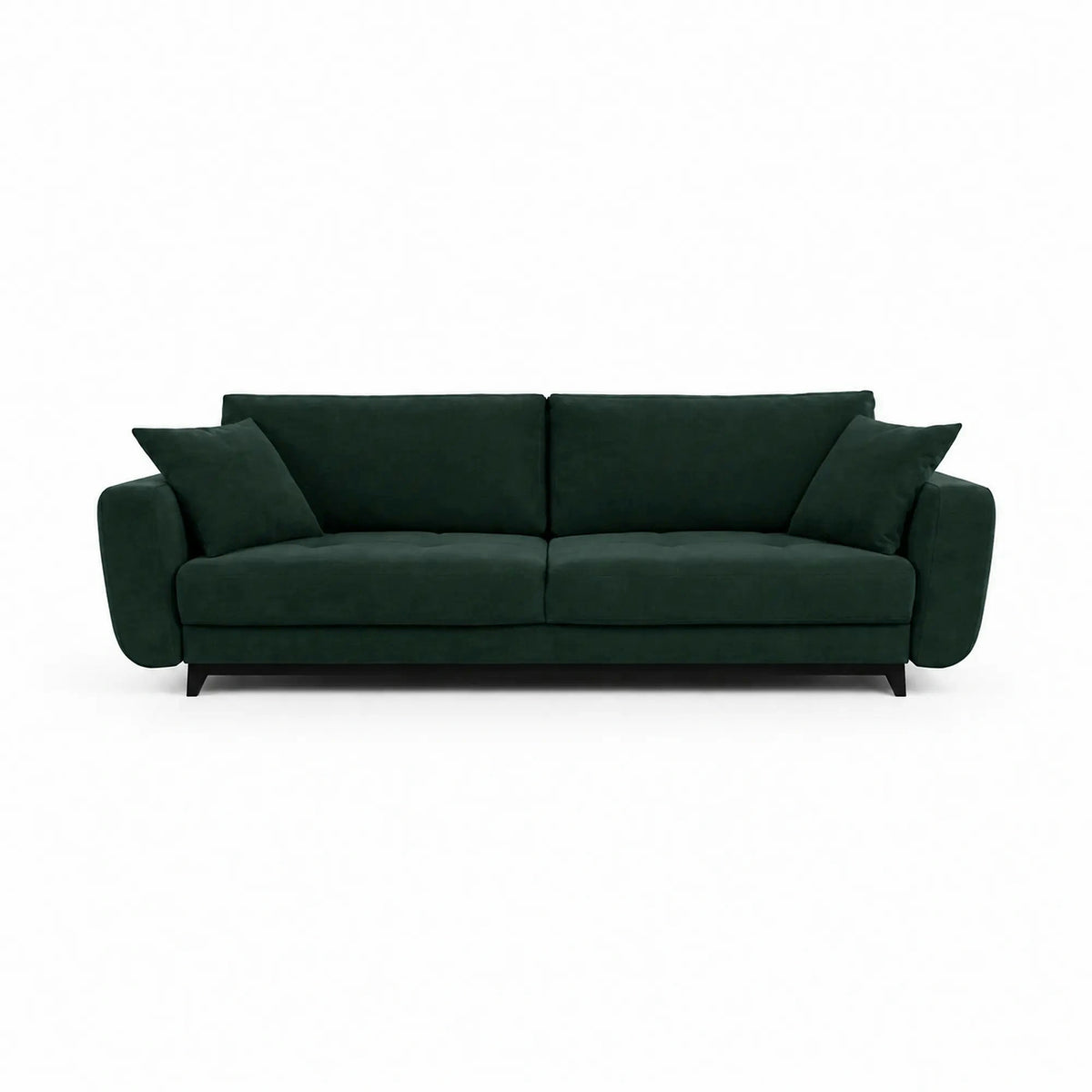 Canapea extensibila 3 persoane KARISA, stofa verde inchis - Element 12, cu spatiu depozitare, 241x113x91 cm