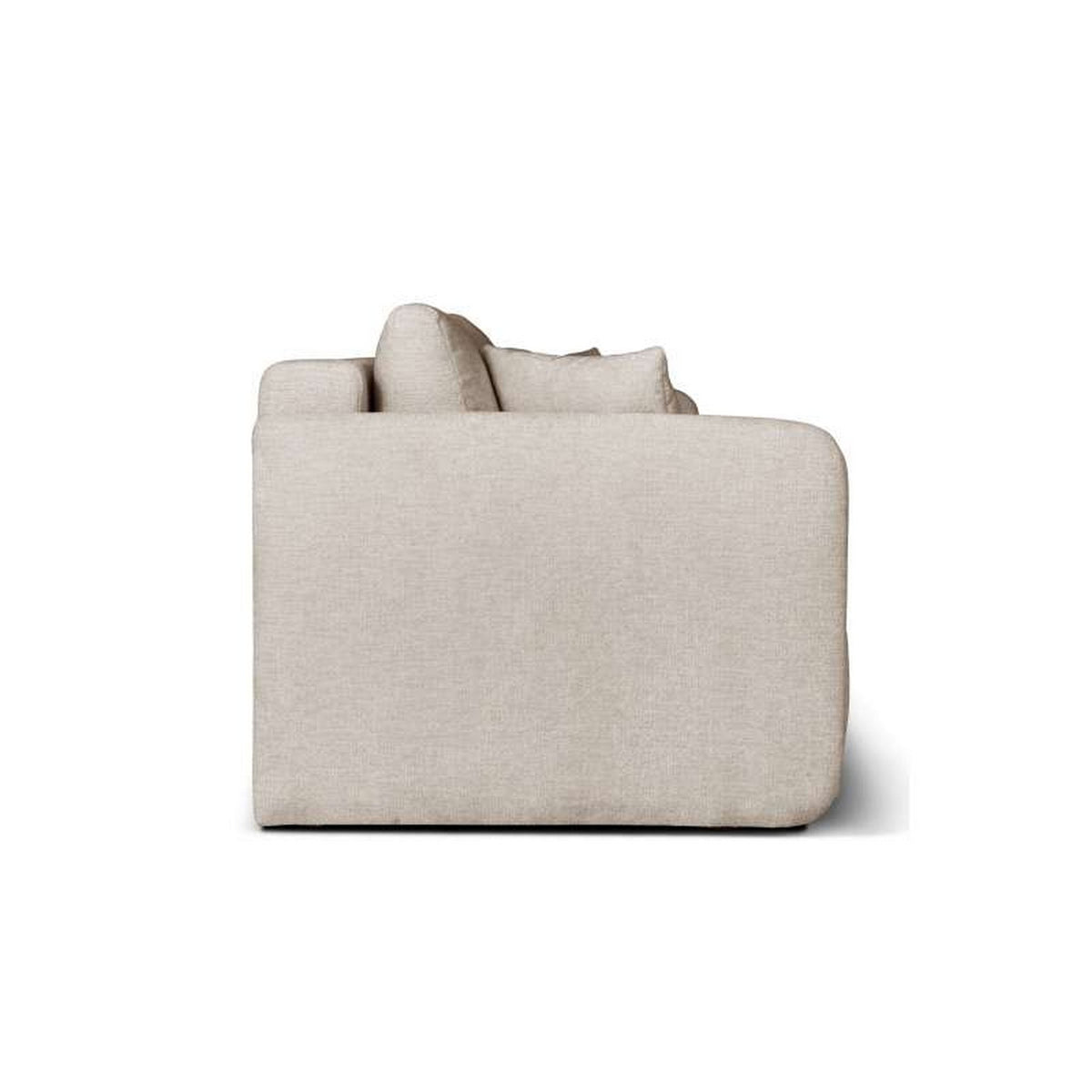 Canapea extensibila Allen, stofa catifelata crem - Monolith 02, cu lada depozitare, 217x98x92 cm