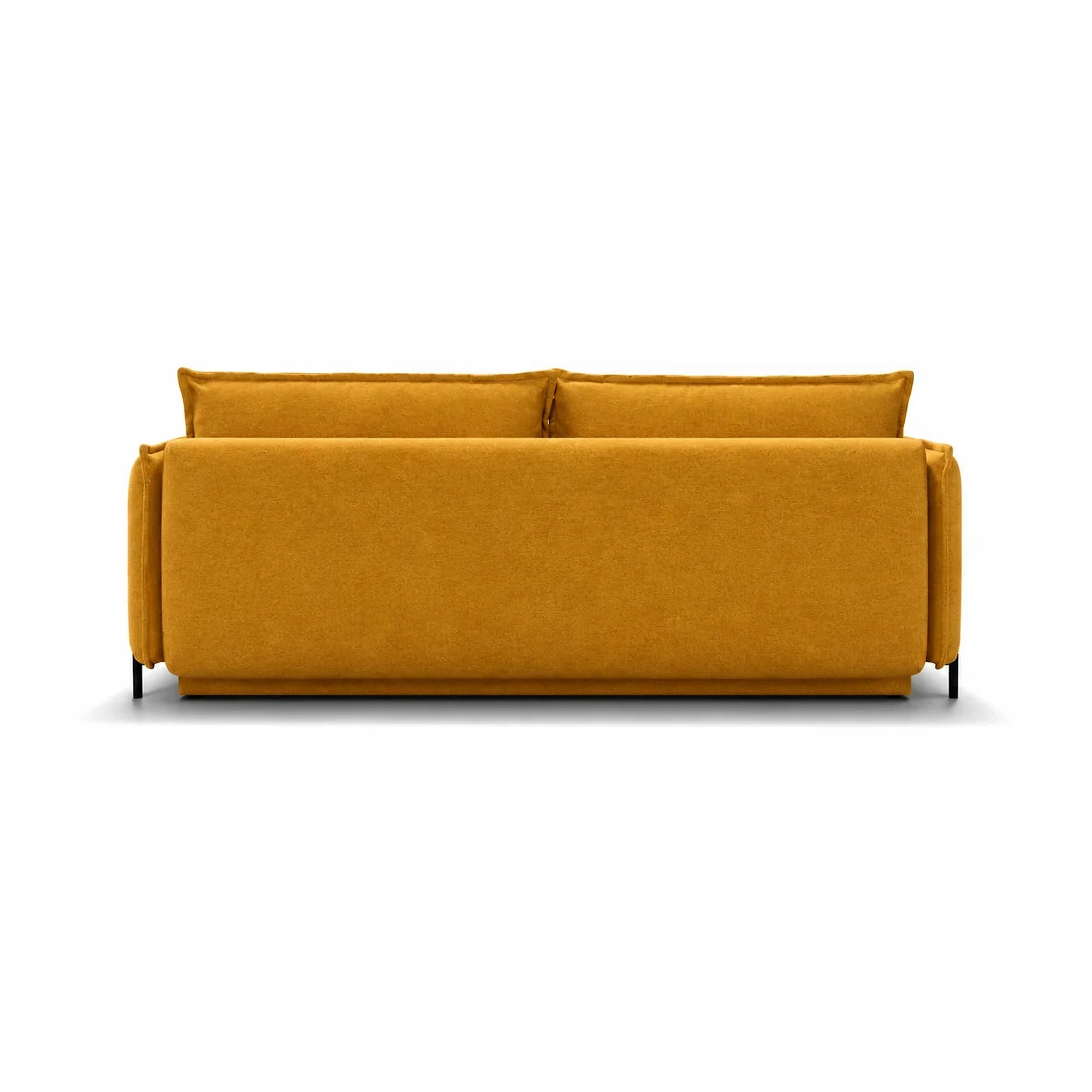 Canapea extensibila AMALFI, stofa galben - Soro 53, cu lada depozitare, 226x105x90 cm