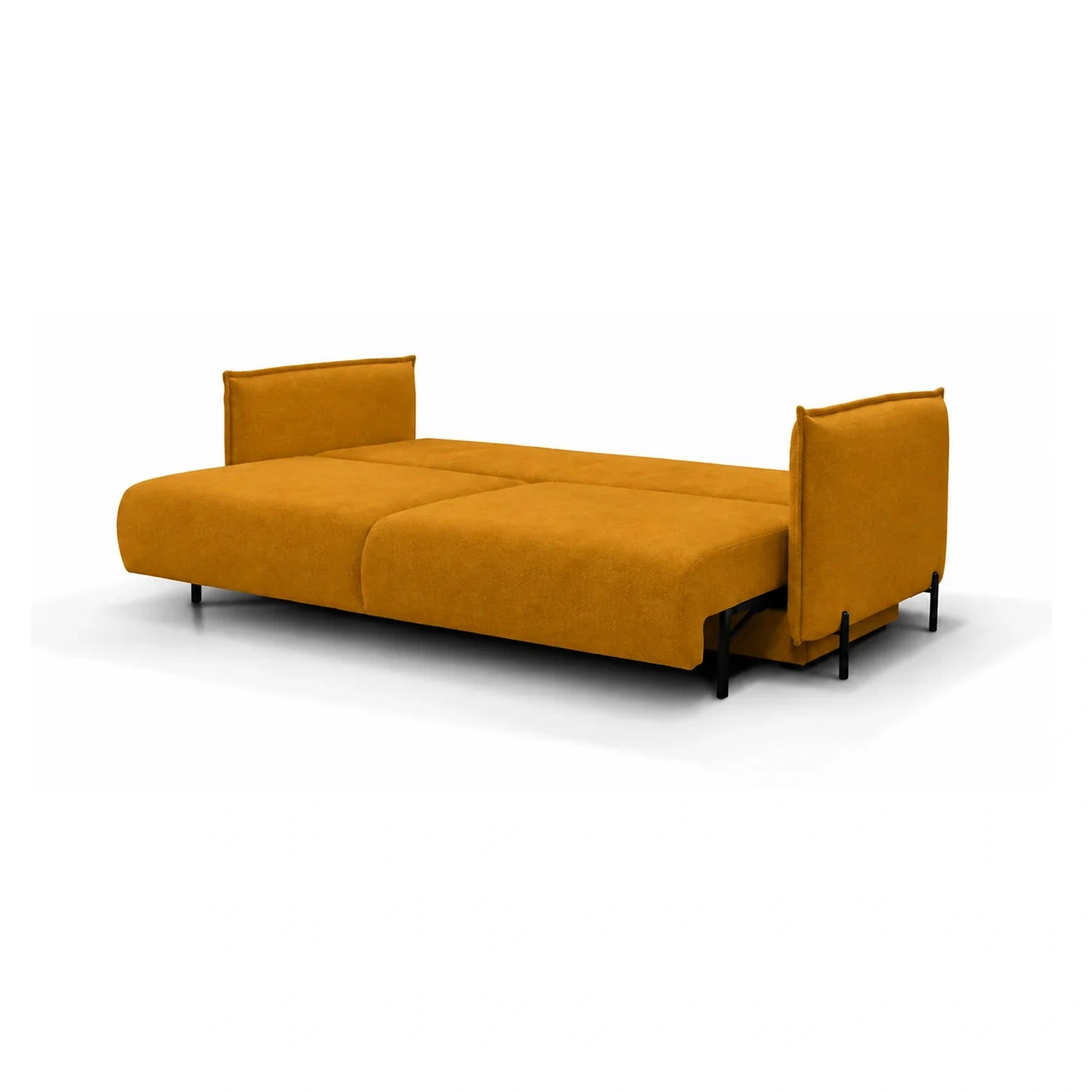 Canapea extensibila AMALFI, stofa galben - Soro 53, cu lada depozitare, 226x105x90 cm