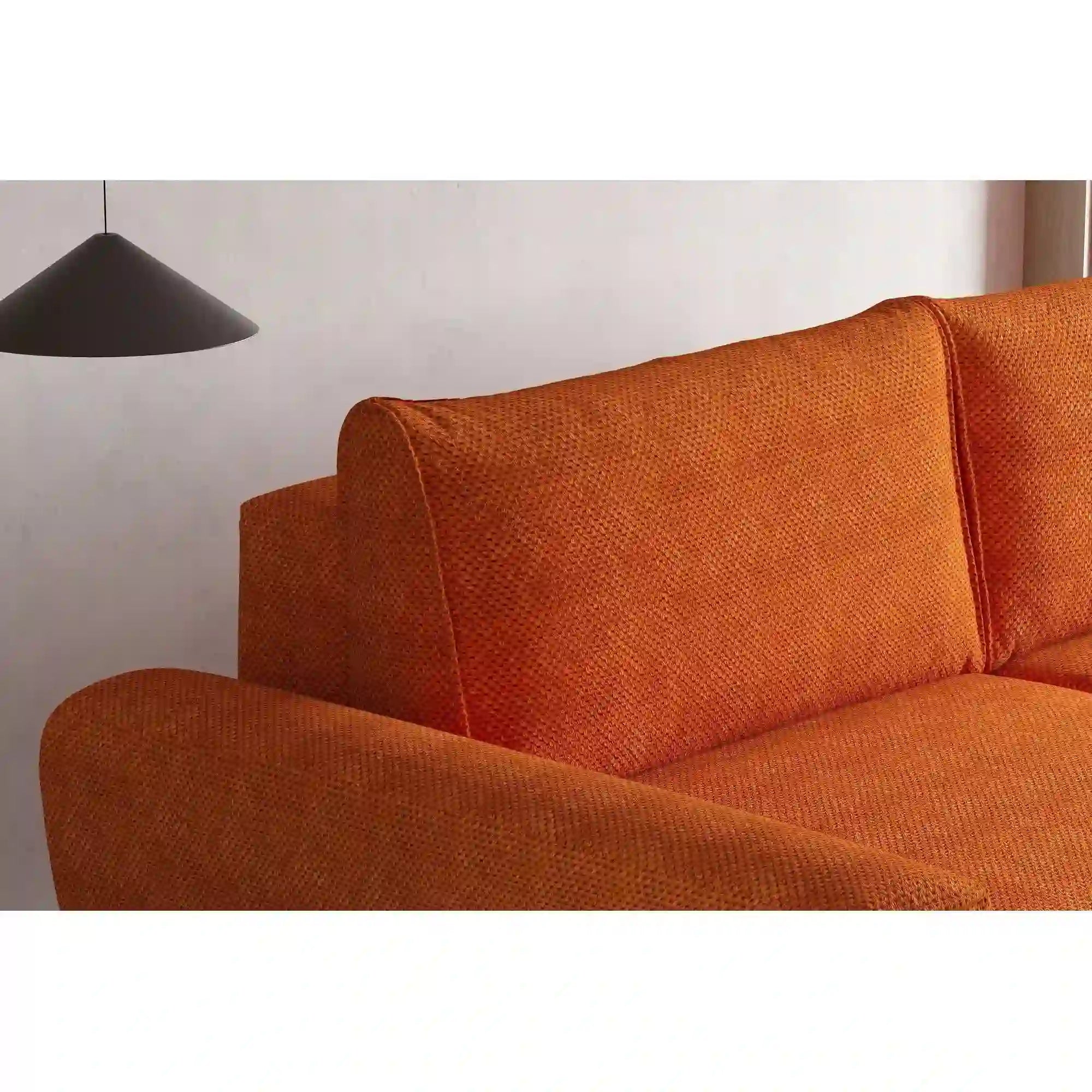 Canapea extensibila BALI, stofa catifelata galben - Whisper 10, lada depozitare, 240x105x85 cm