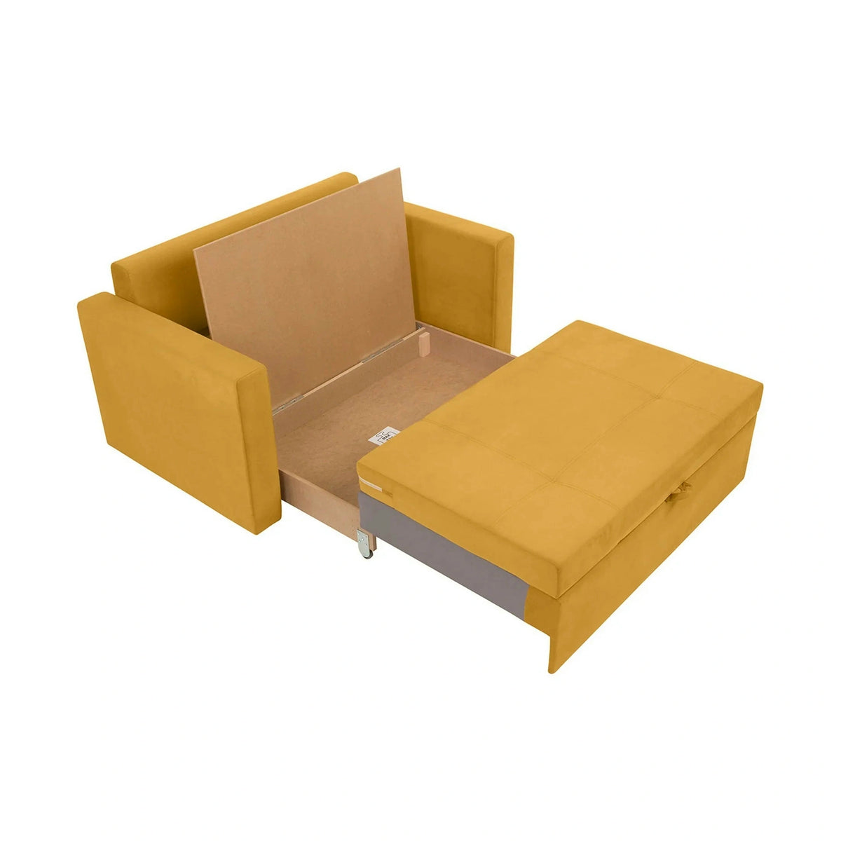 Canapea extensibila BUNIO III, stofa clasica galben - Manila 32, 147x88x86 cm
