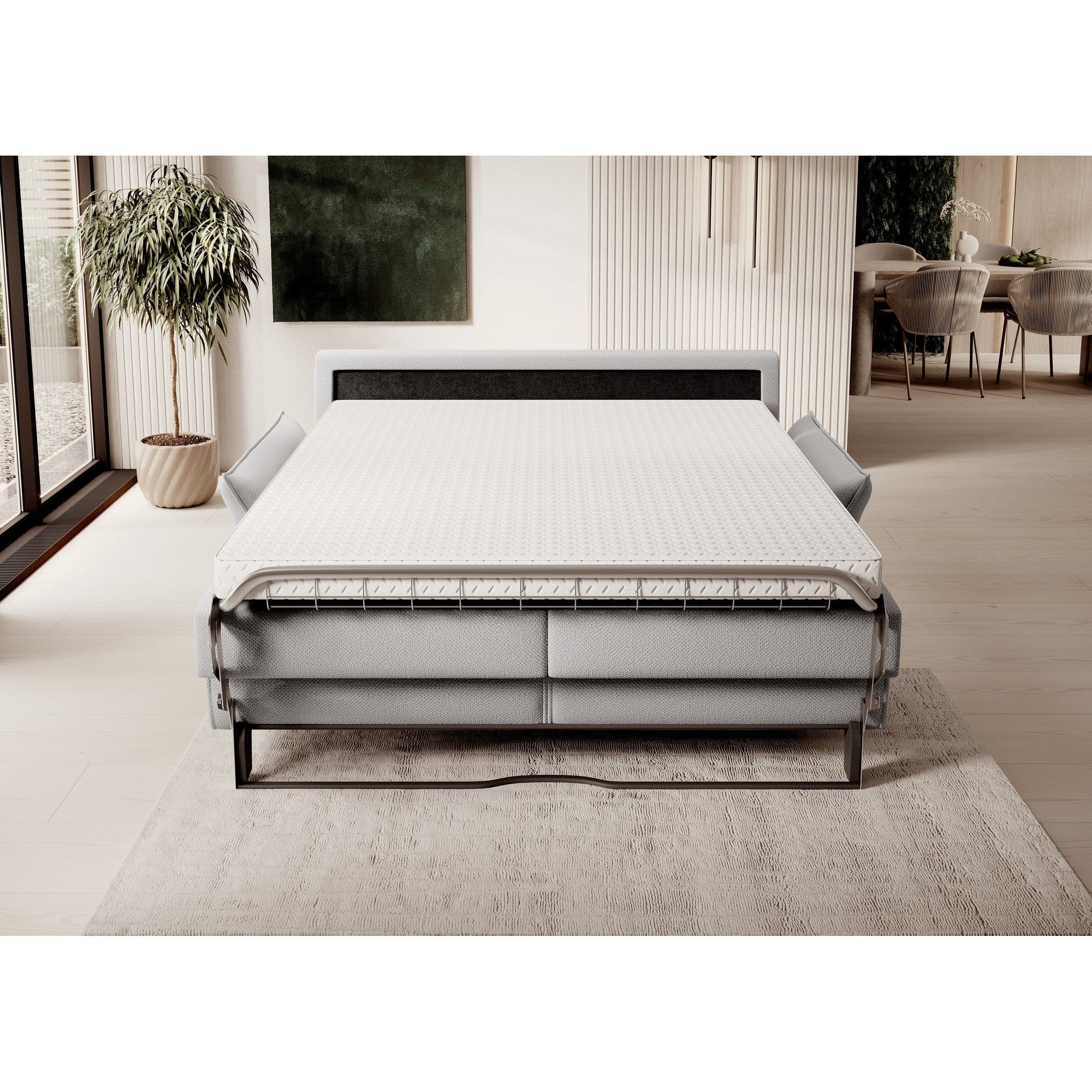 Canapea extensibila CANTO 140, stofa clasica caramiziu - Rosario 472, 198x106x82 cm