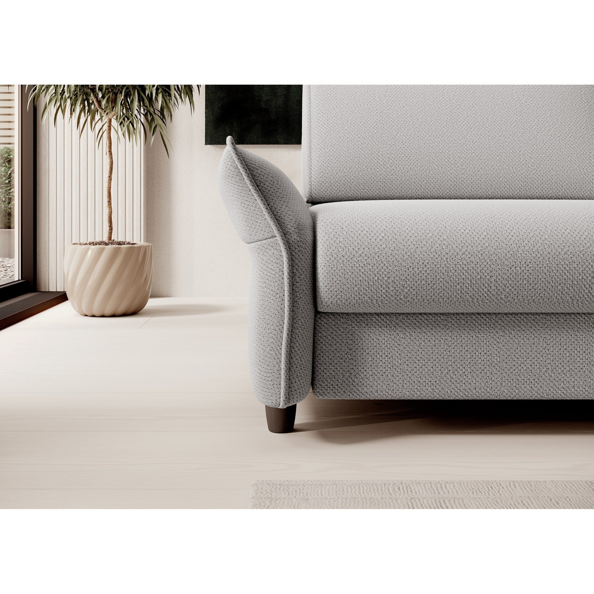 Canapea extensibila CANTO 140, stofa clasica caramiziu - Rosario 472, 198x106x82 cm