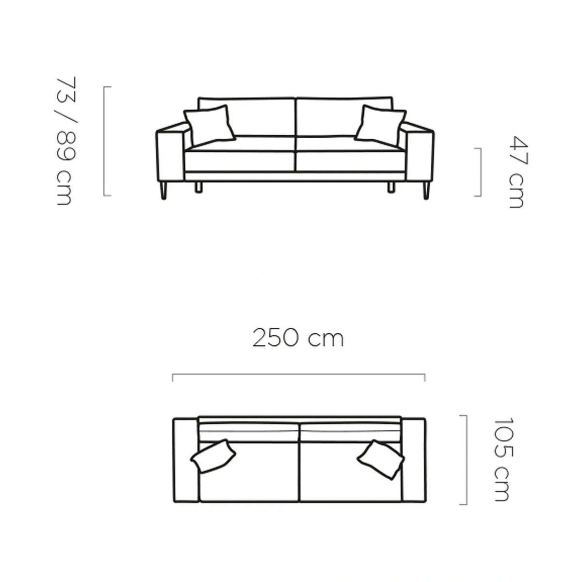 Canapea extensibila CAPITOL, personalizabila, cu lada depozitare, 250x105x89 cm