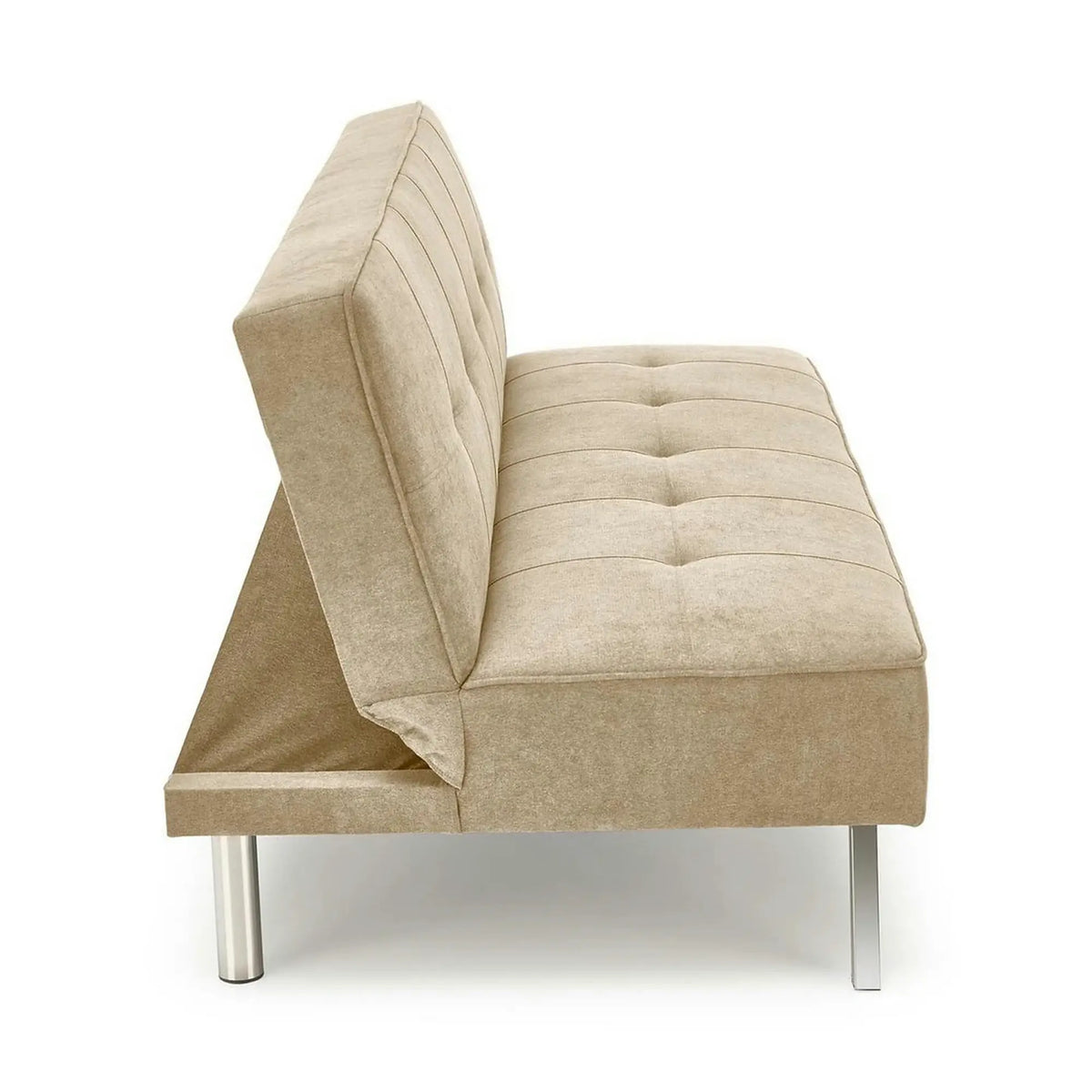 Canapea extensibila CARLITO, bej, stofa clasica/metal, 173x83/97x80 cm