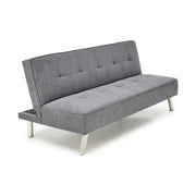 Canapea extensibila CARLITO, gri, stofa clasica/metal, 173x83/97x80 cm