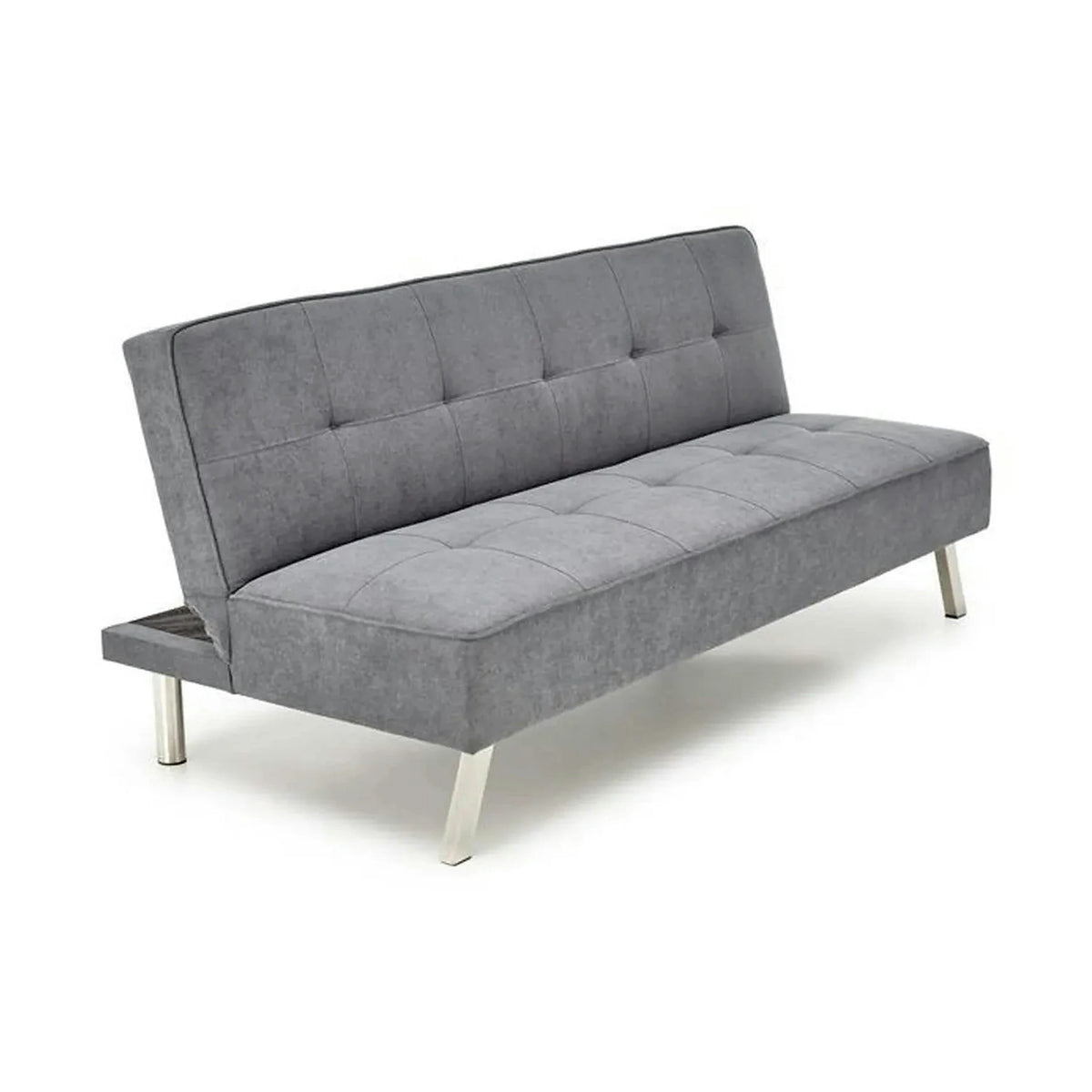 Canapea extensibila CARLITO, gri, stofa clasica/metal, 173x83/97x80 cm
