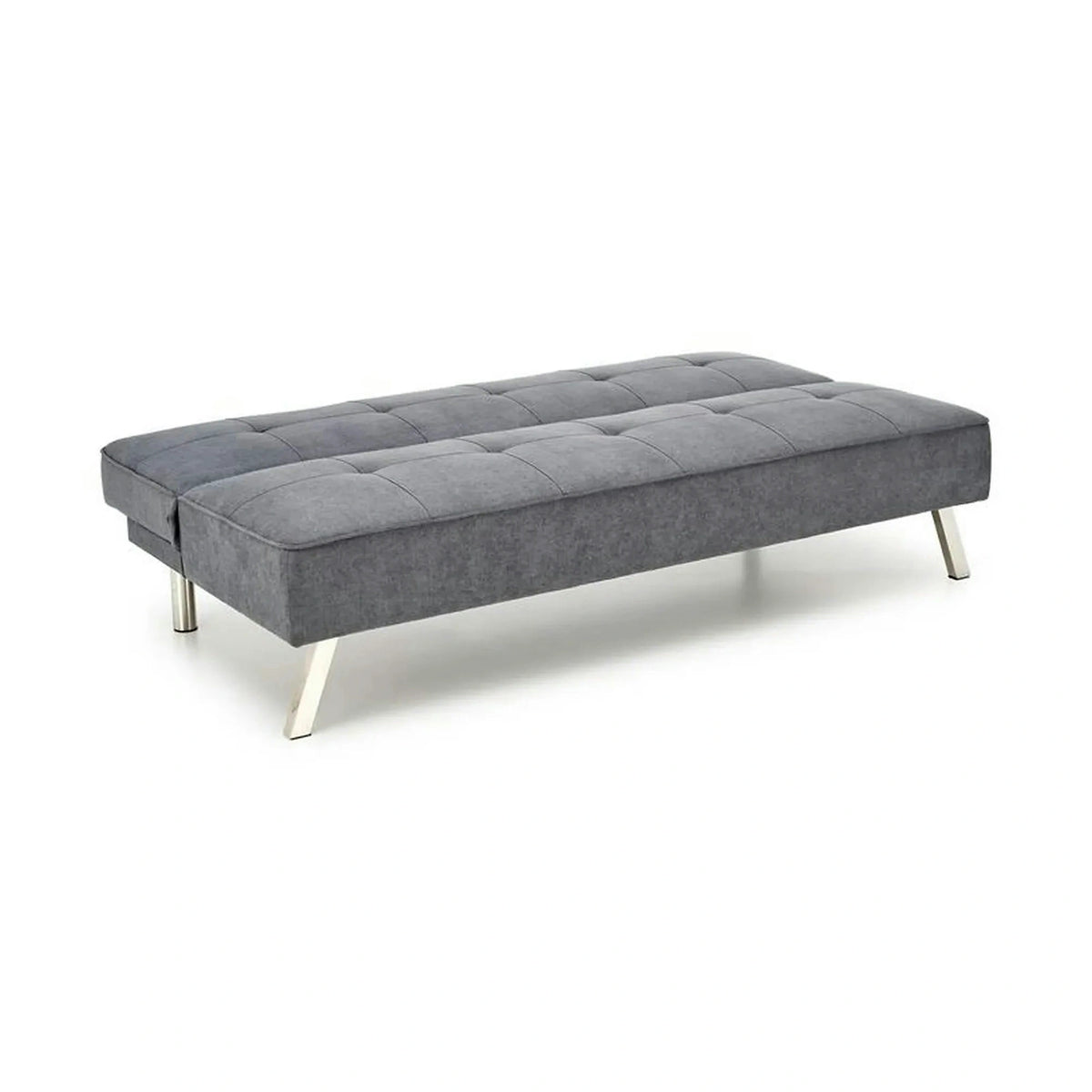 Canapea extensibila CARLITO, gri, stofa clasica/metal, 173x83/97x80 cm