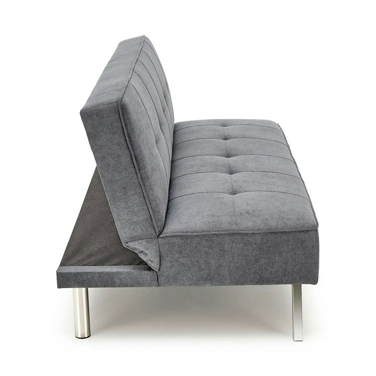 Canapea extensibila CARLITO, gri, stofa clasica/metal, 173x83/97x80 cm