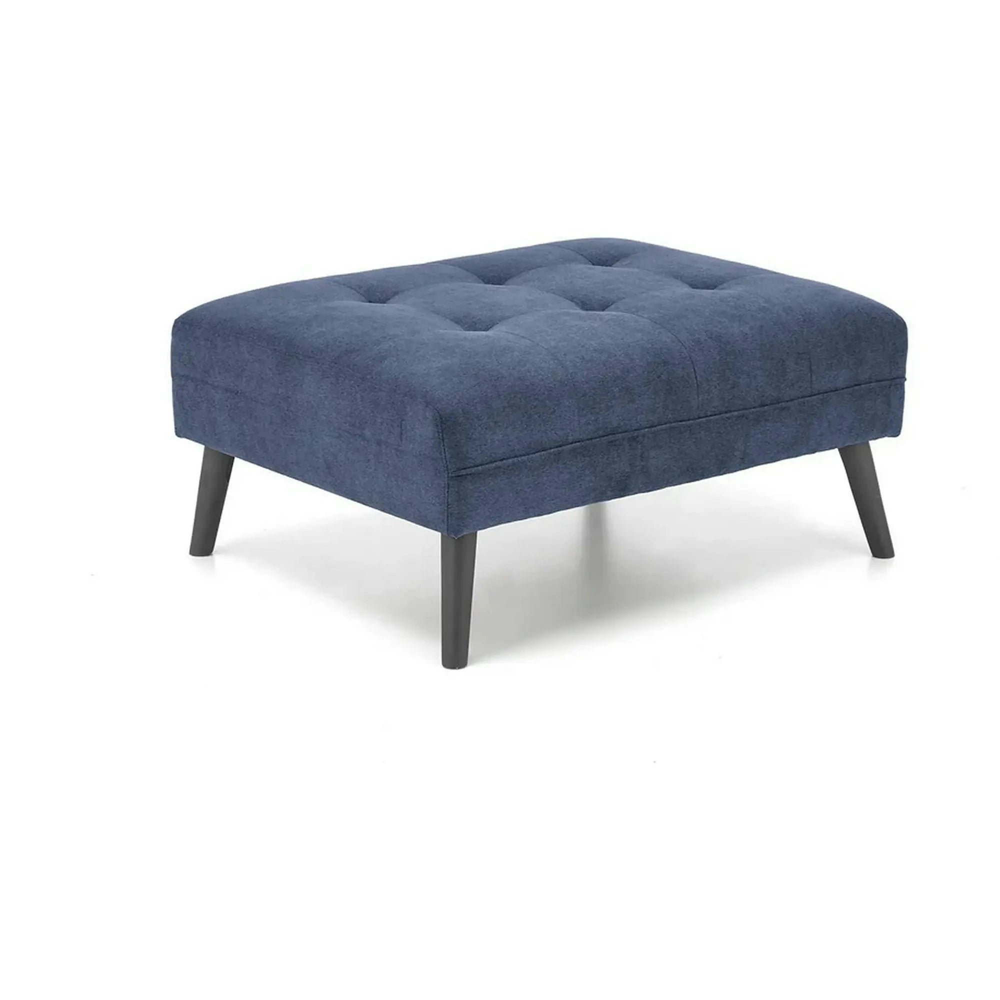 Canapea extensibila CORNELIUS, albastru/negru, stofa clasica/lemn, 200x153/167x80 cm