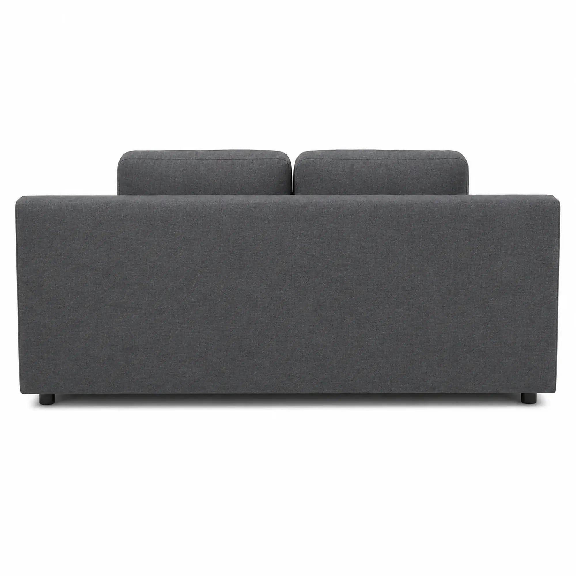 Canapea extensibila dormit zilnic NOLA, stofa catifelata gri grafit - Monolith 97, cu lada depozitare, 200x102x92 cm