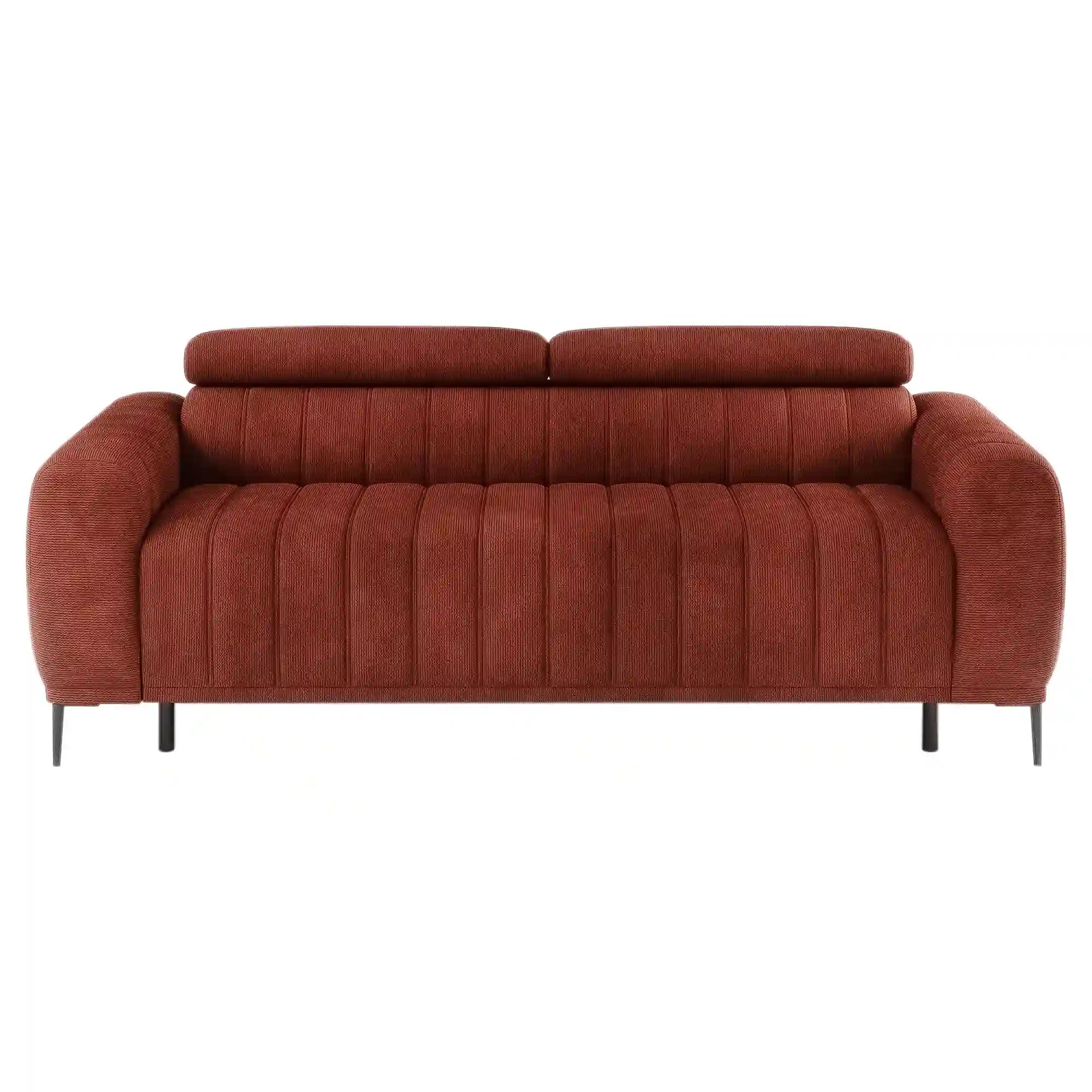 Canapea extensibila GANDI 120, stofa catifelata verde menta - Salvador 12, gama Premium, cu tetiere reglabile, 187x102x95 cm