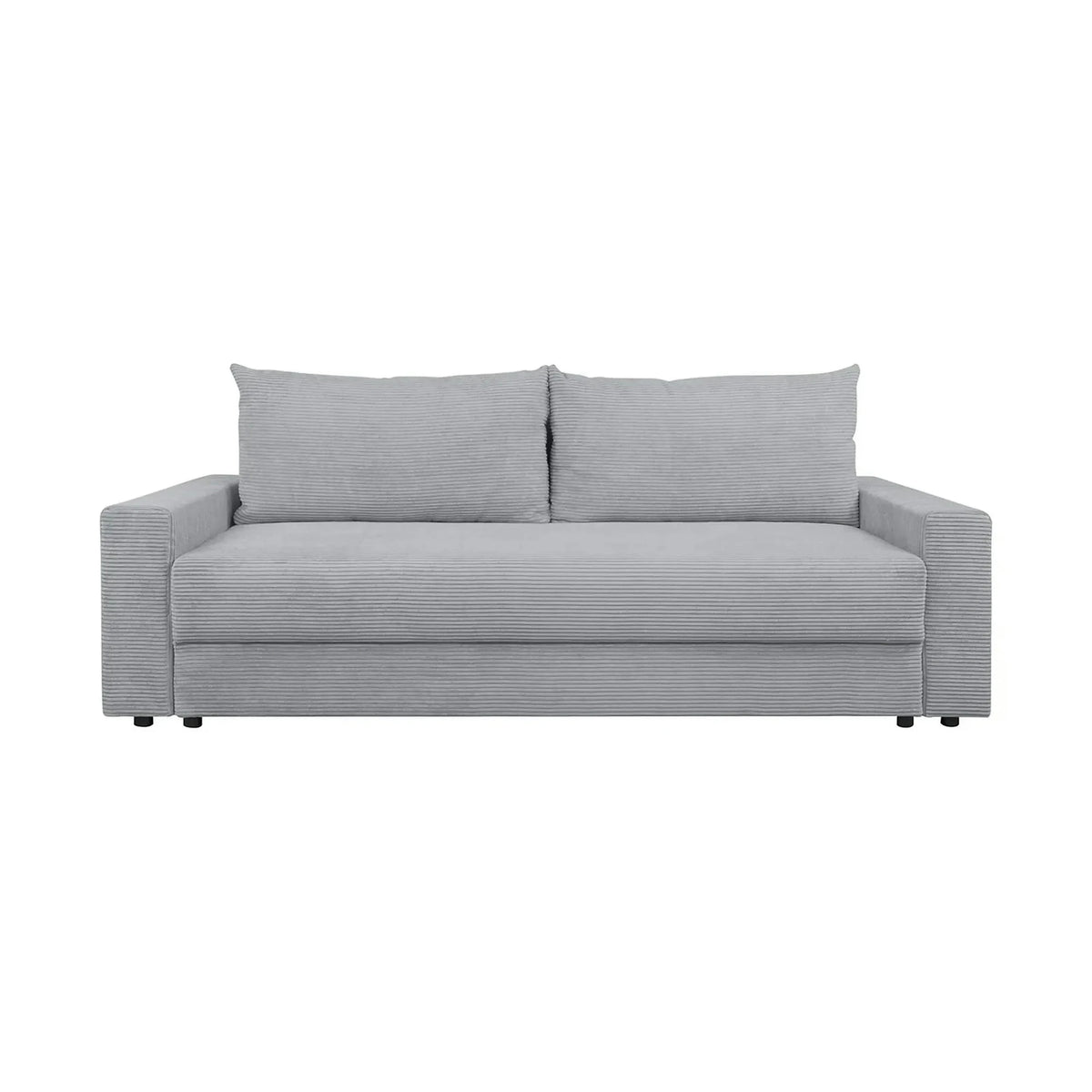 Canapea extensibila GARCIA, stofa catifelata gri - Poso 110, 233x108x92 cm
