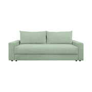 Canapea extensibila GARCIA, stofa catifelata verde menta - Poso 47, 233x108x92 cm