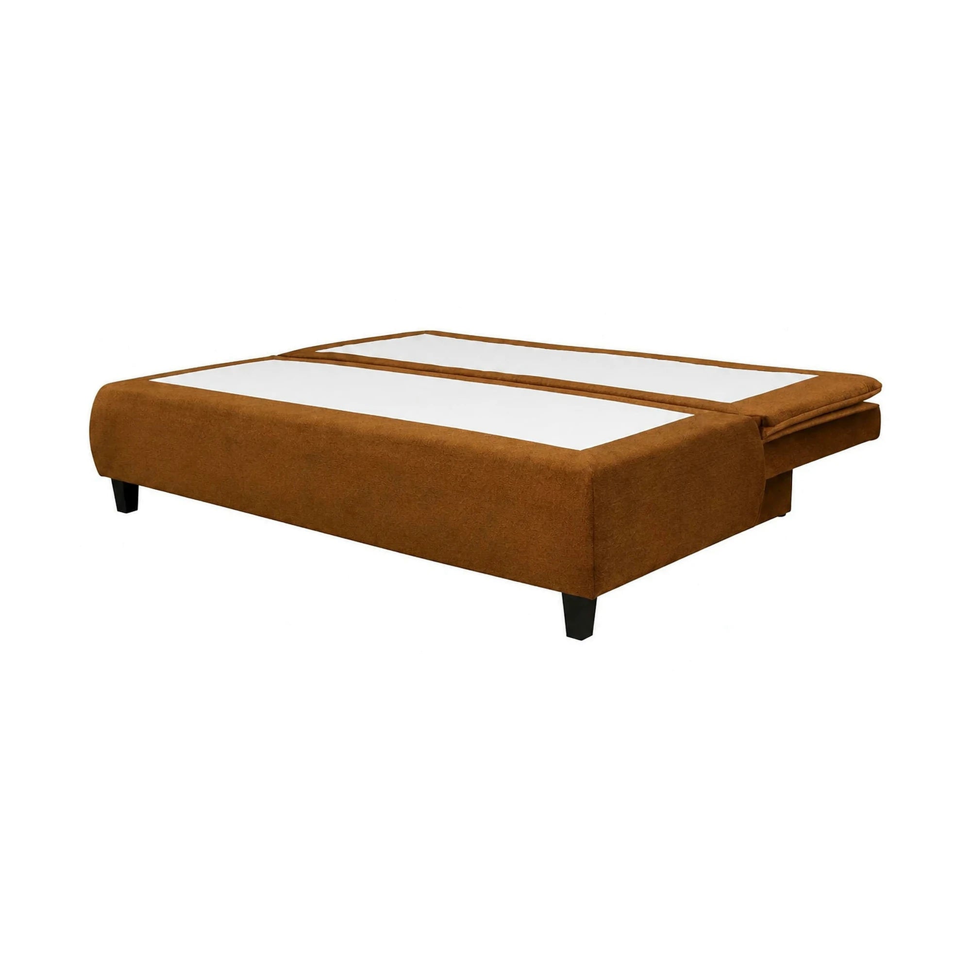 Canapea extensibila HARRY, stofa catifelata maro - Element 07, cu lada depozitare, 208x102x96 cm