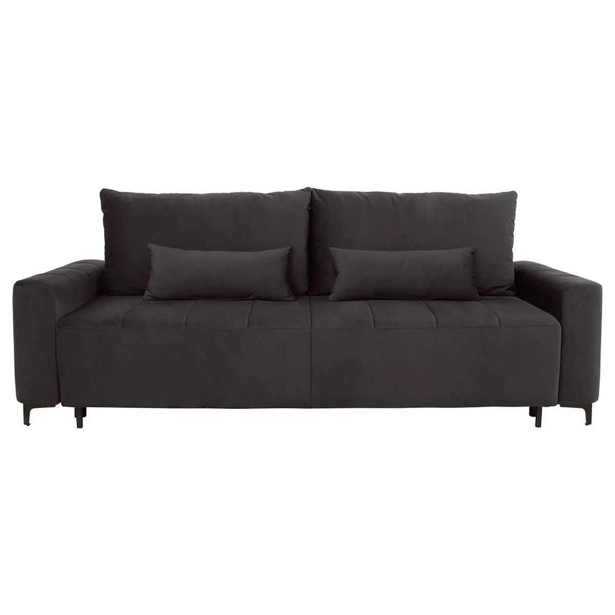 Canapea extensibila KAMARI, stofa catifelata gri antracit - Element 01, 235x108x93 cm